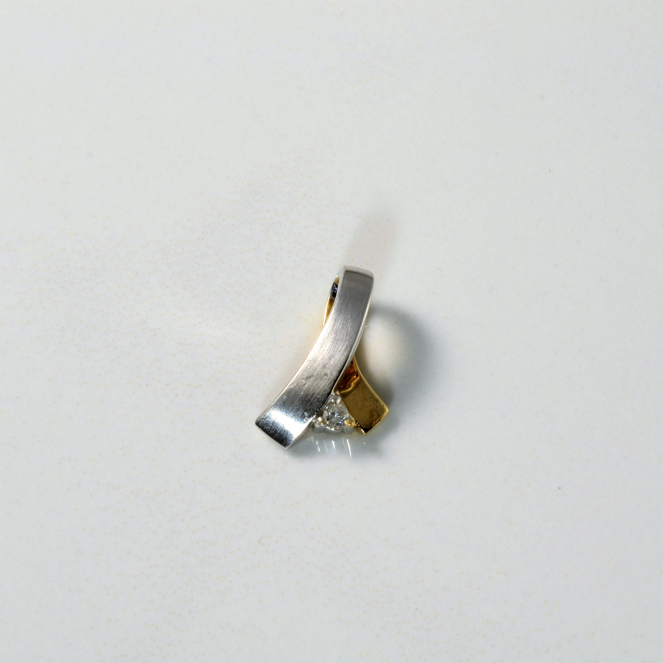 Two Tone Diamond Pendant | 0.025ct |