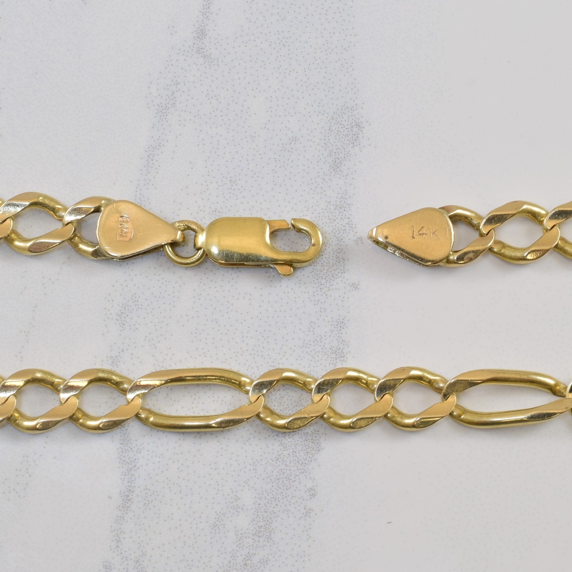 Chaîne Figaro en or jaune 14 carats | 23,75" |
