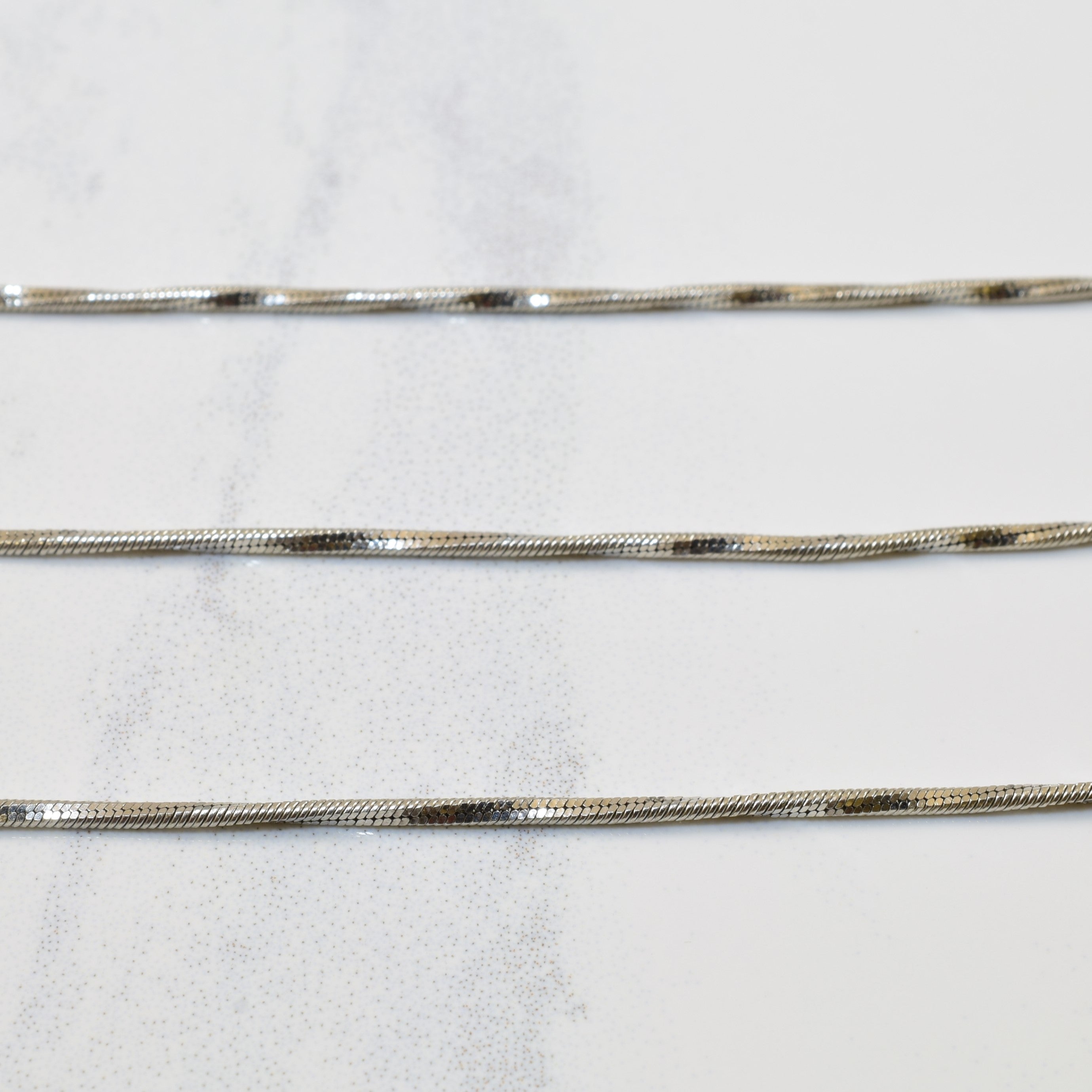 Platinum Open Box Necklace | 16" |