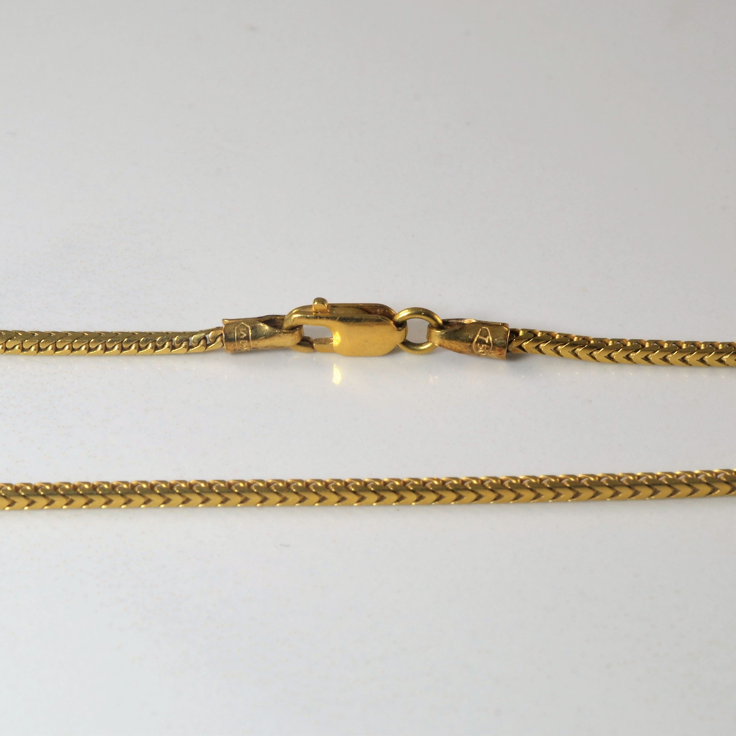Chaîne blé modifiée en or jaune 18 carats | 18 pouces |