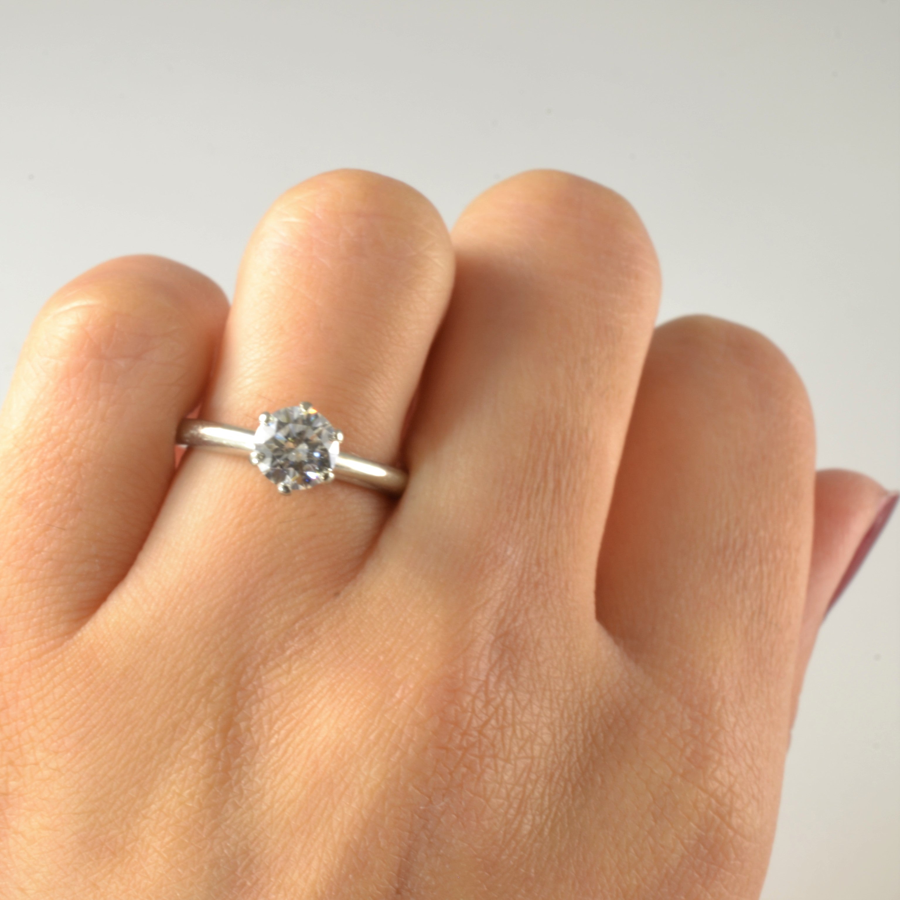 Six Prong Solitaire Diamond Ring | 0.86ct | SZ 5.5 |