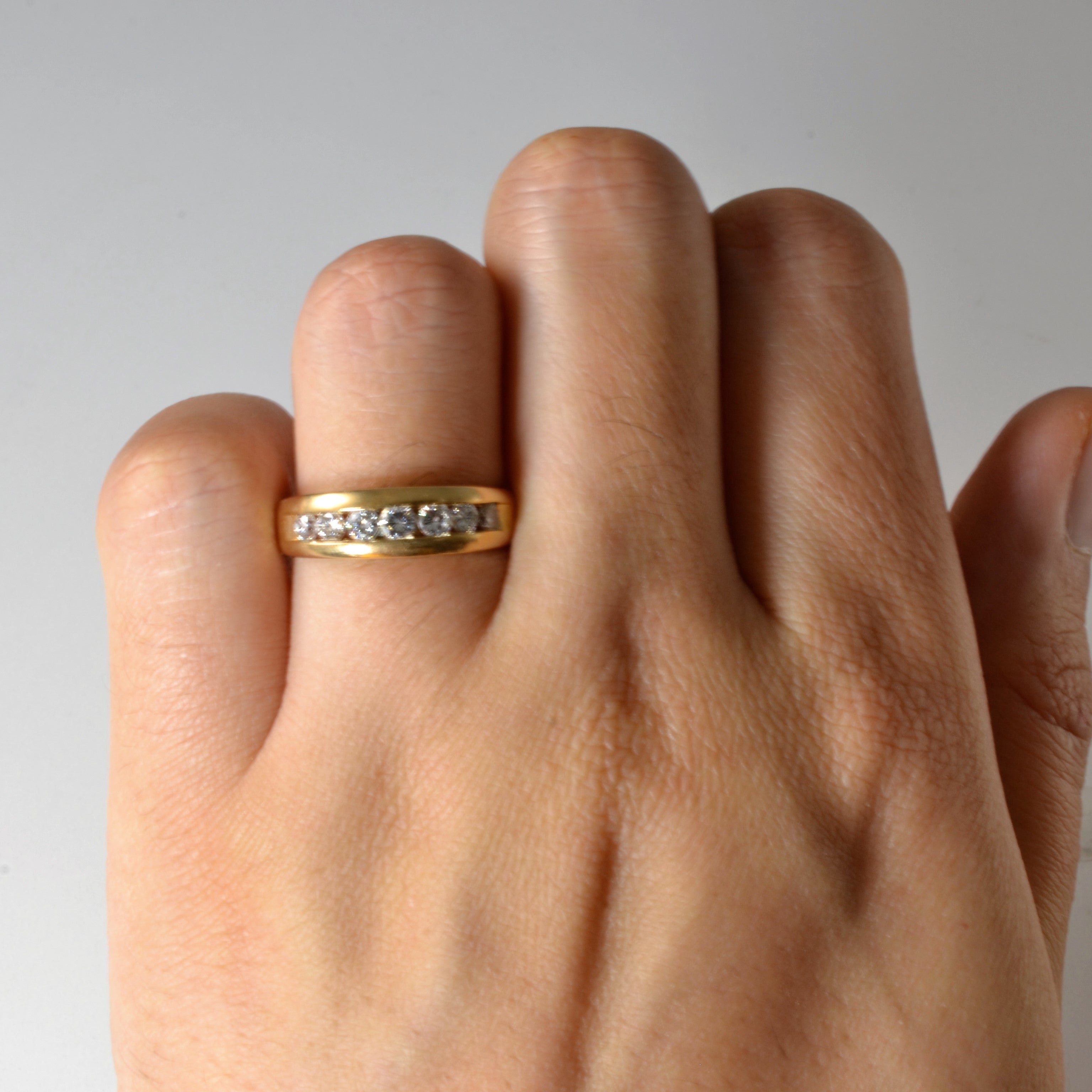 Bague sertie de diamants en canal | 0,70 ct | Taille 6,75 |