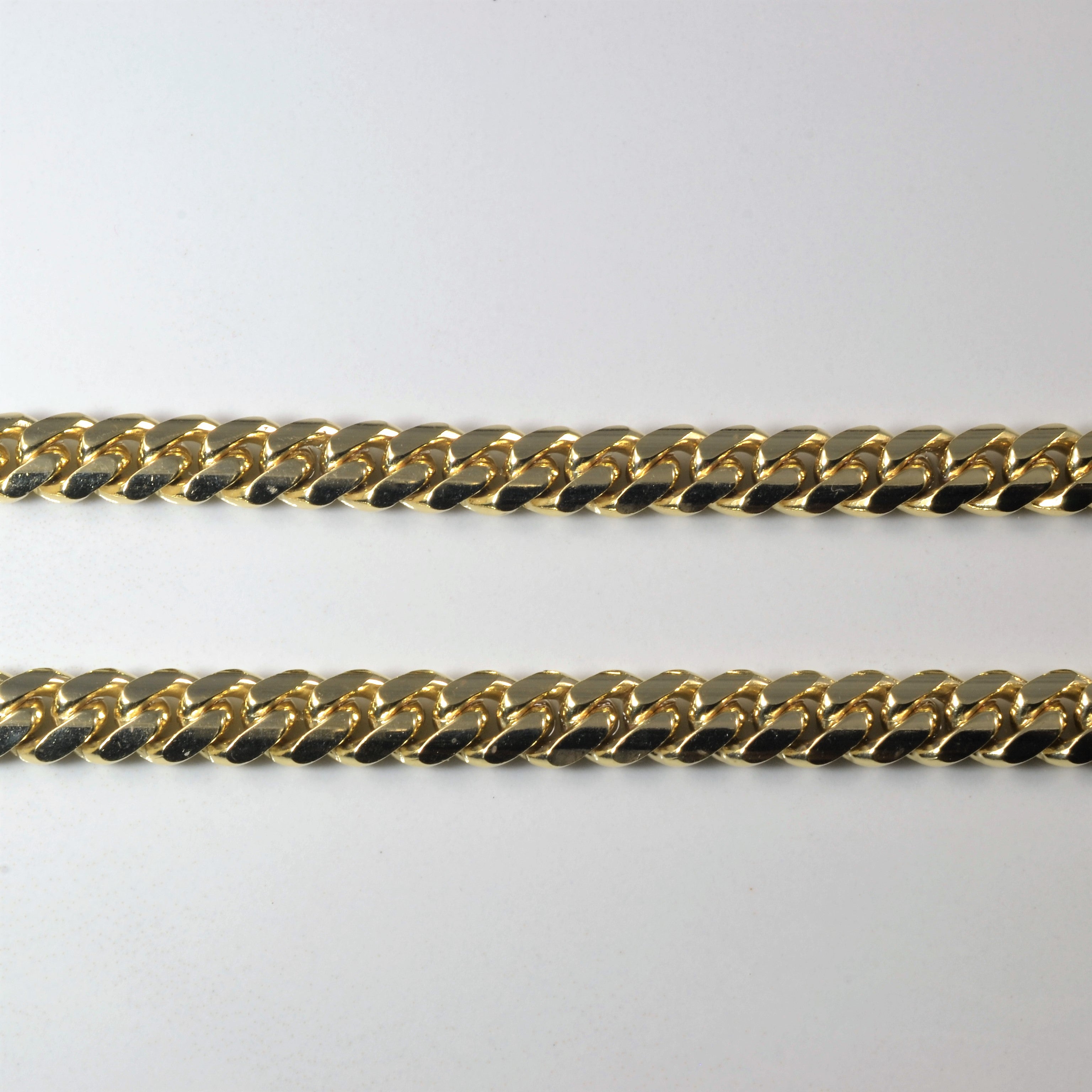Chaîne cubaine en or jaune 14 carats | 20 pouces |