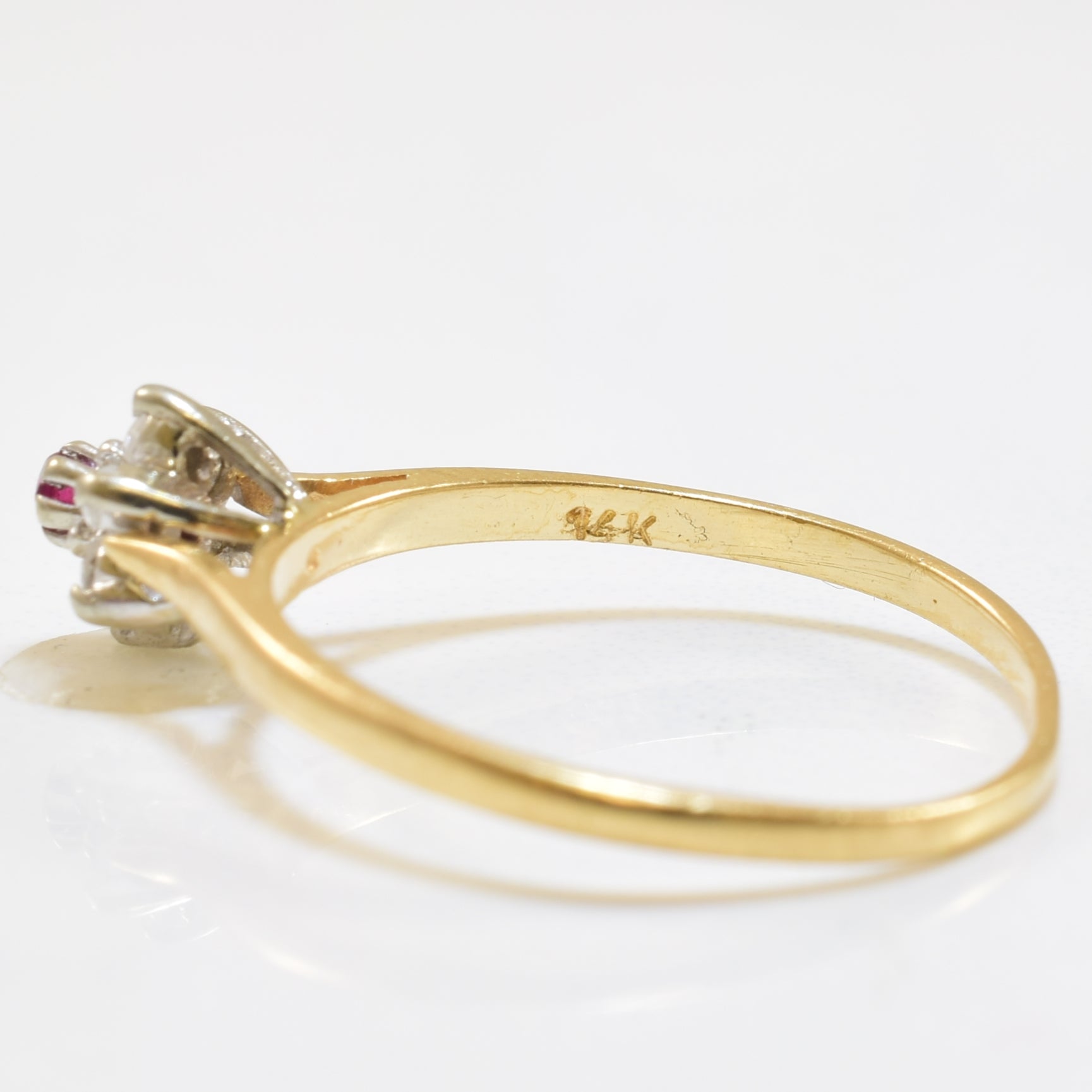Diamond & Ruby Ring | 0.06ctw, 0.02ct | SZ 5.25 |
