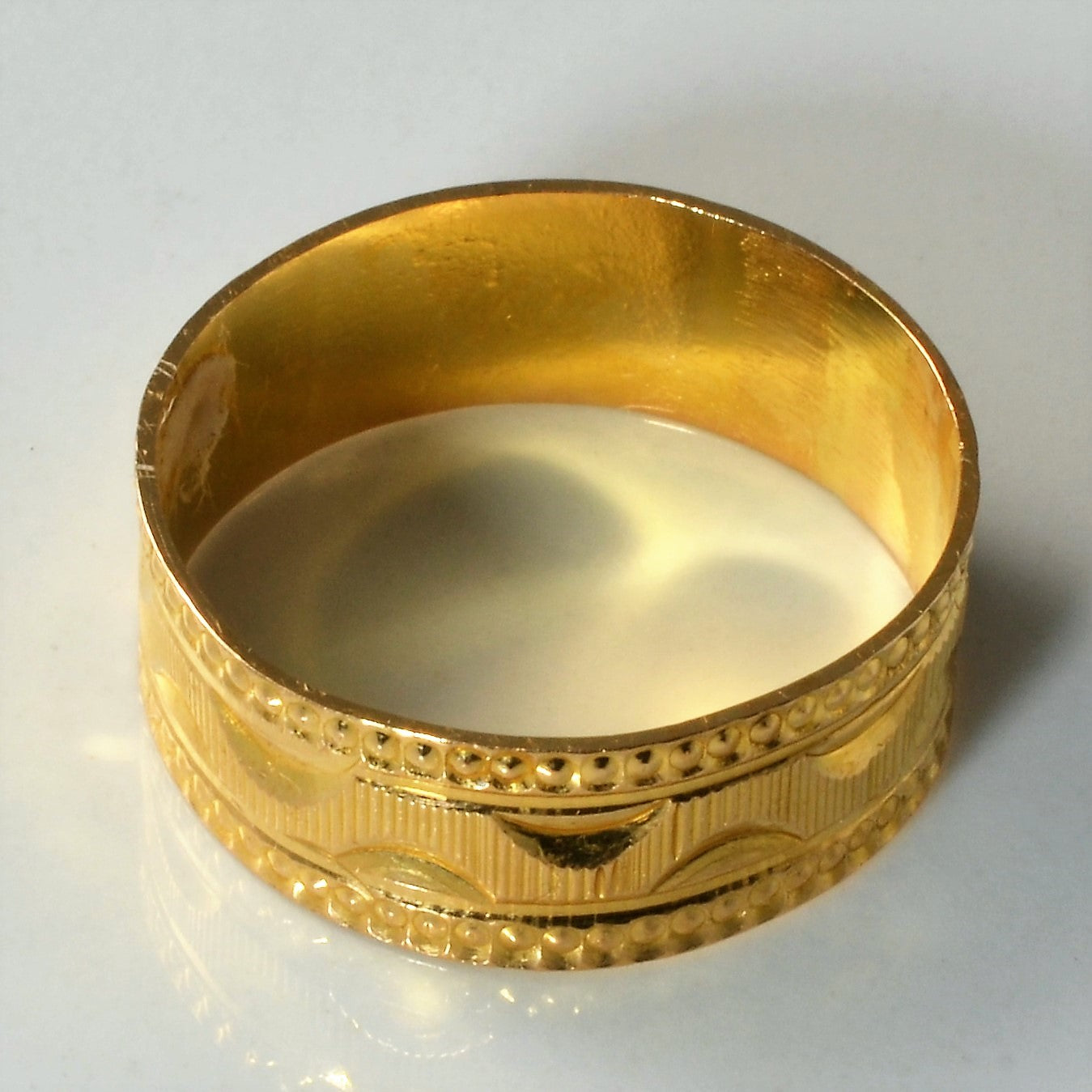 Ornate Yellow Gold Band | SZ 9 |