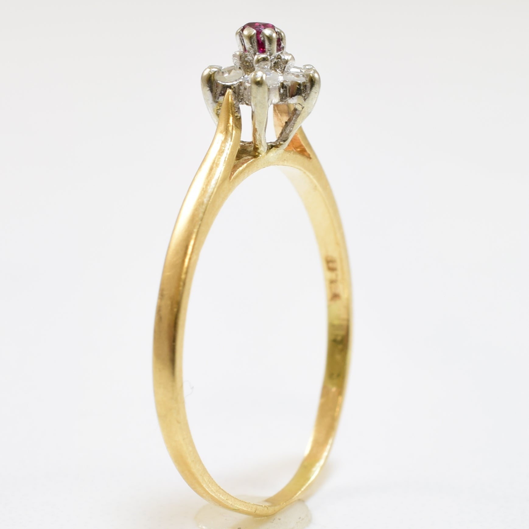 Diamond & Ruby Ring | 0.06ctw, 0.02ct | SZ 5.25 |