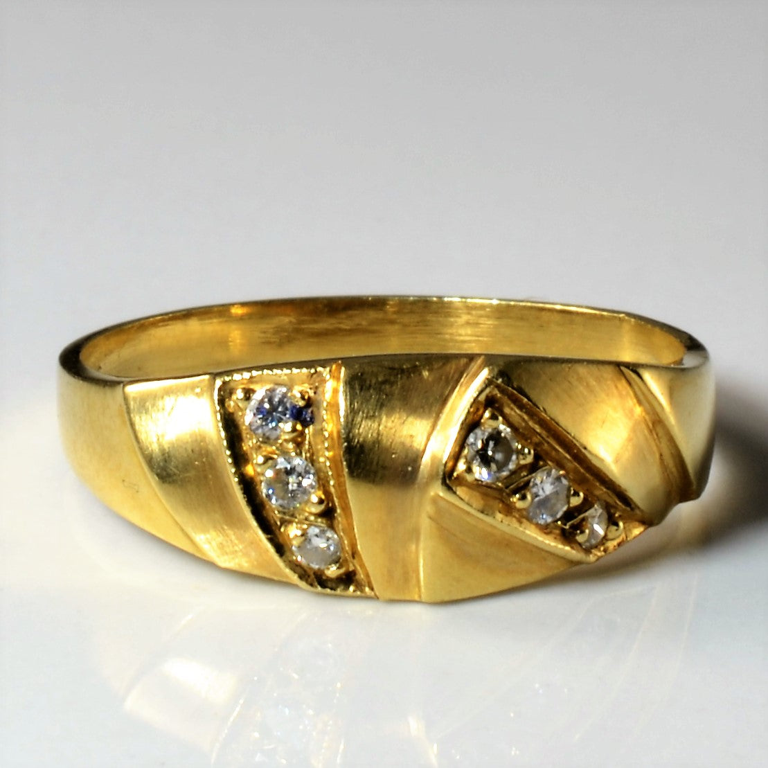Bague abstraite en diamant | 0,09 ct | Taille 6,75 |
