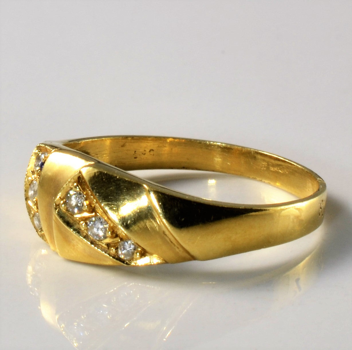 Bague abstraite en diamant | 0,09 ct | Taille 6,75 |