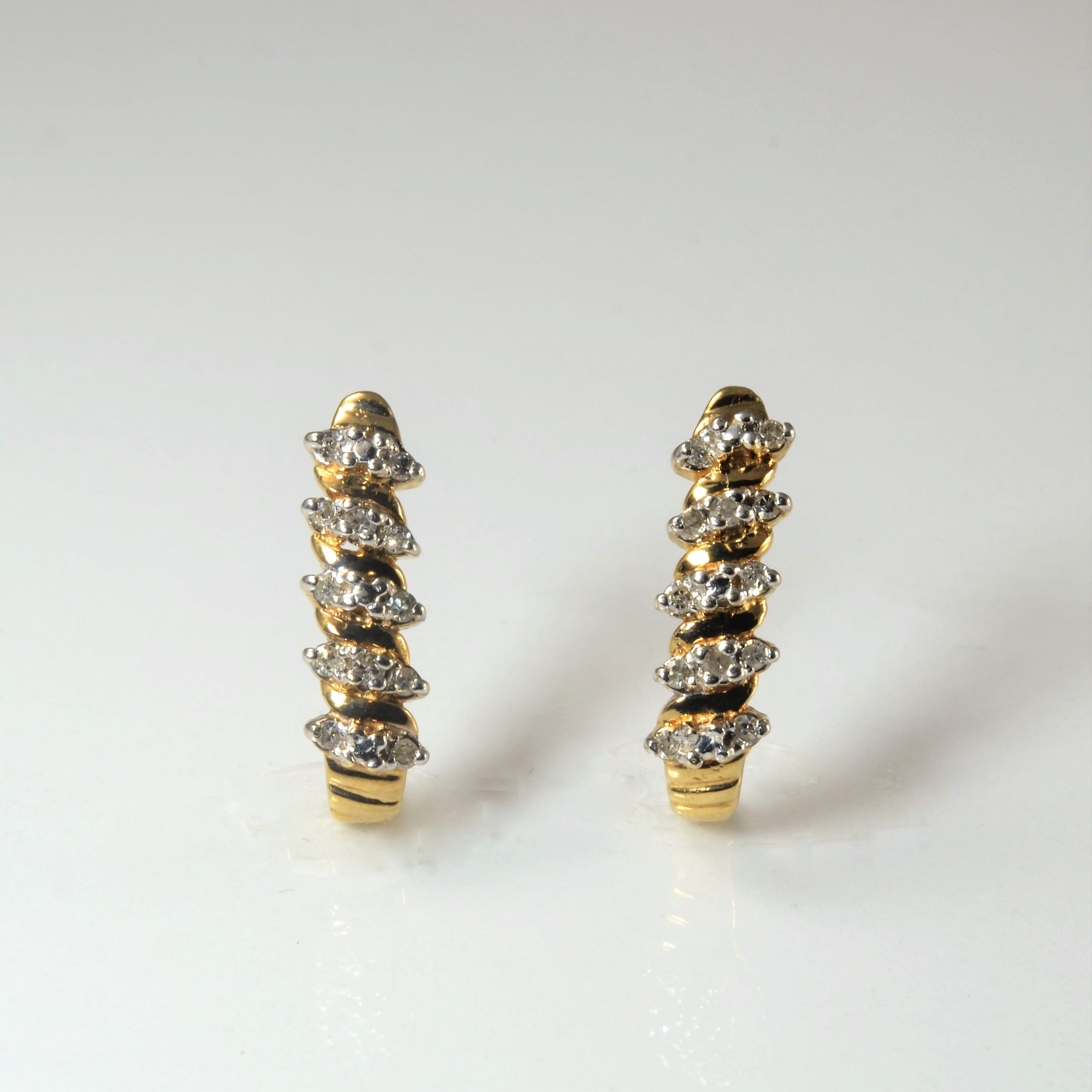 Diamond Drop Stud Earrings | 0.24ctw |