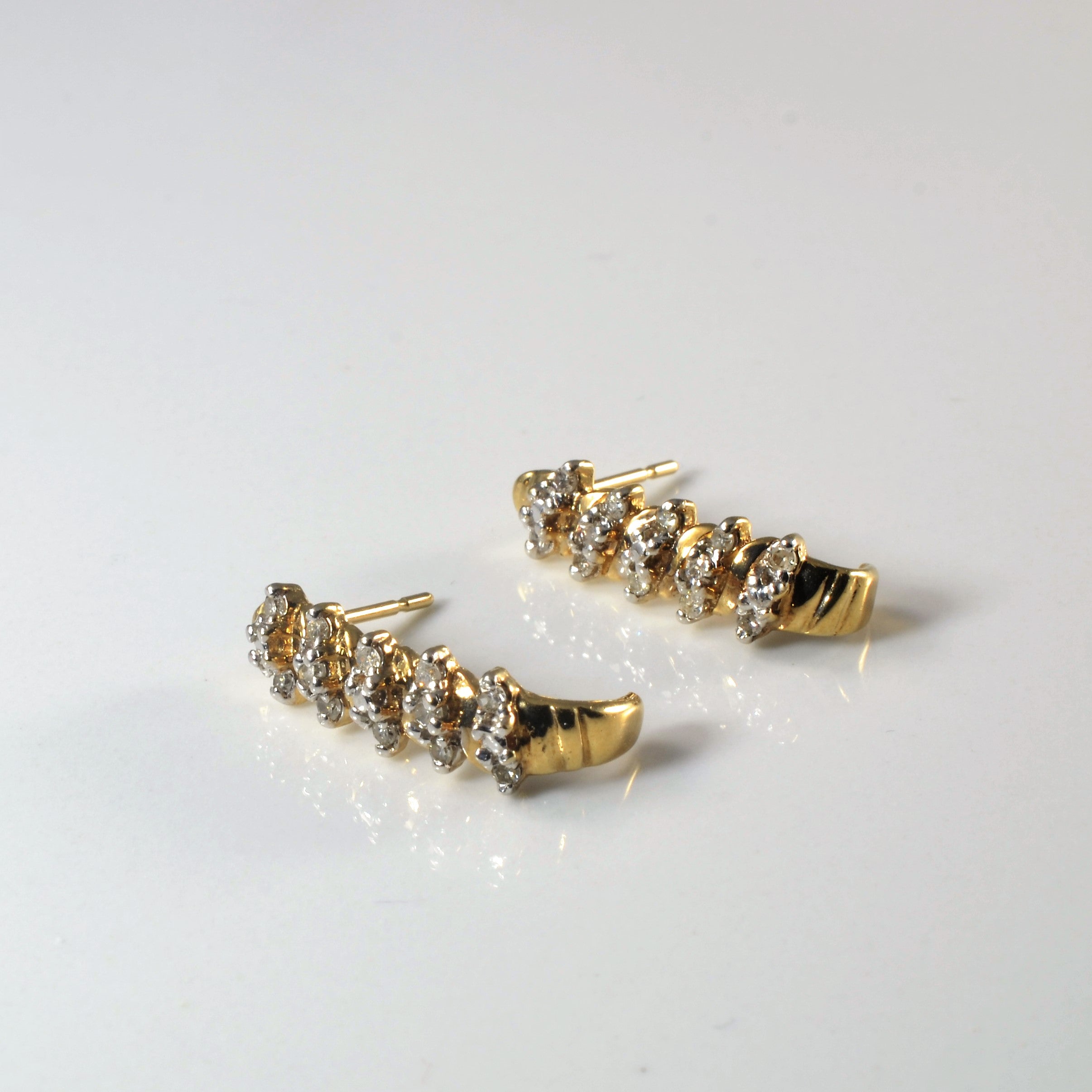 Diamond Drop Stud Earrings | 0.24ctw |