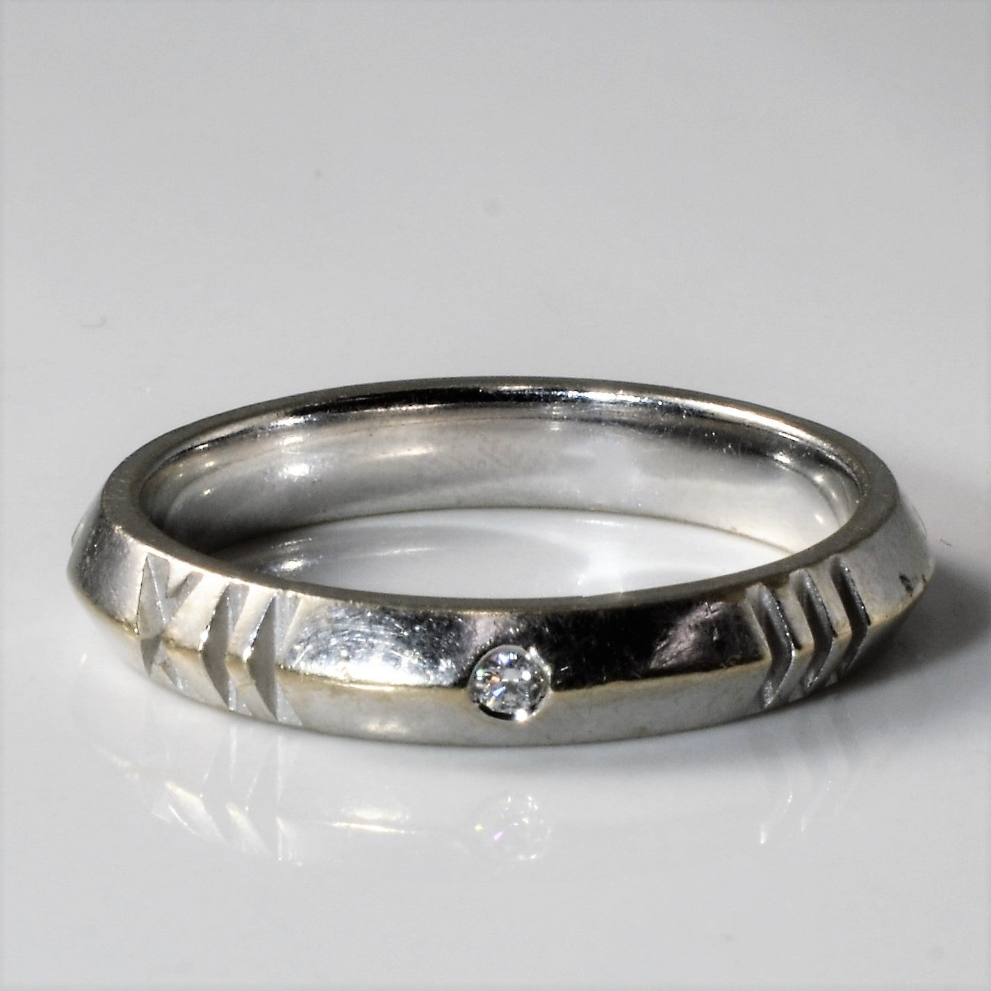 'Tiffany & Co.' Atlas™ X Closed Diamond Band | 0.10 ctw | SZ 12.5