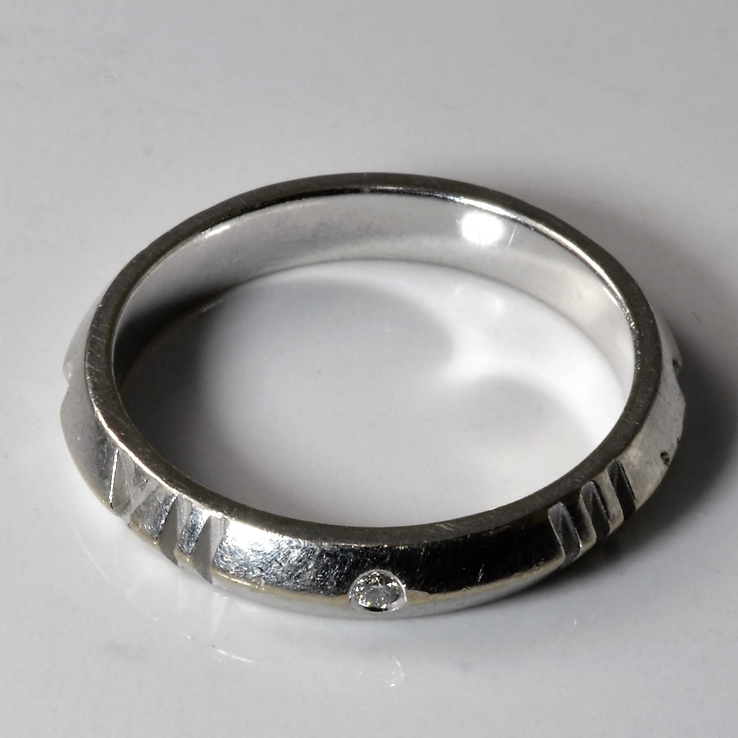 'Tiffany & Co.' Atlas™ X Closed Diamond Band | 0.10 ctw | SZ 12.5