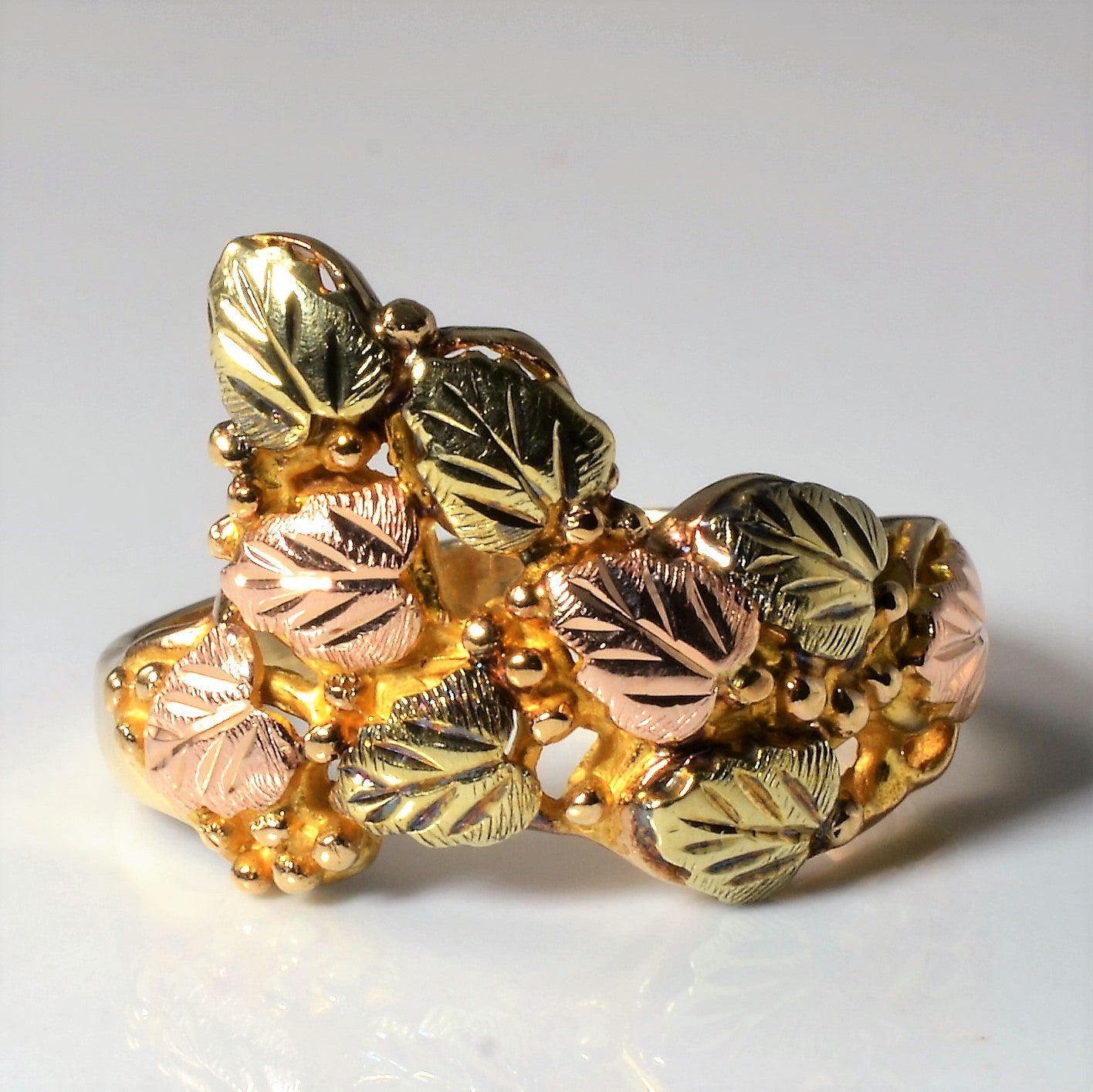 Bague feuille d'or tricolore | Taille 9,5 |