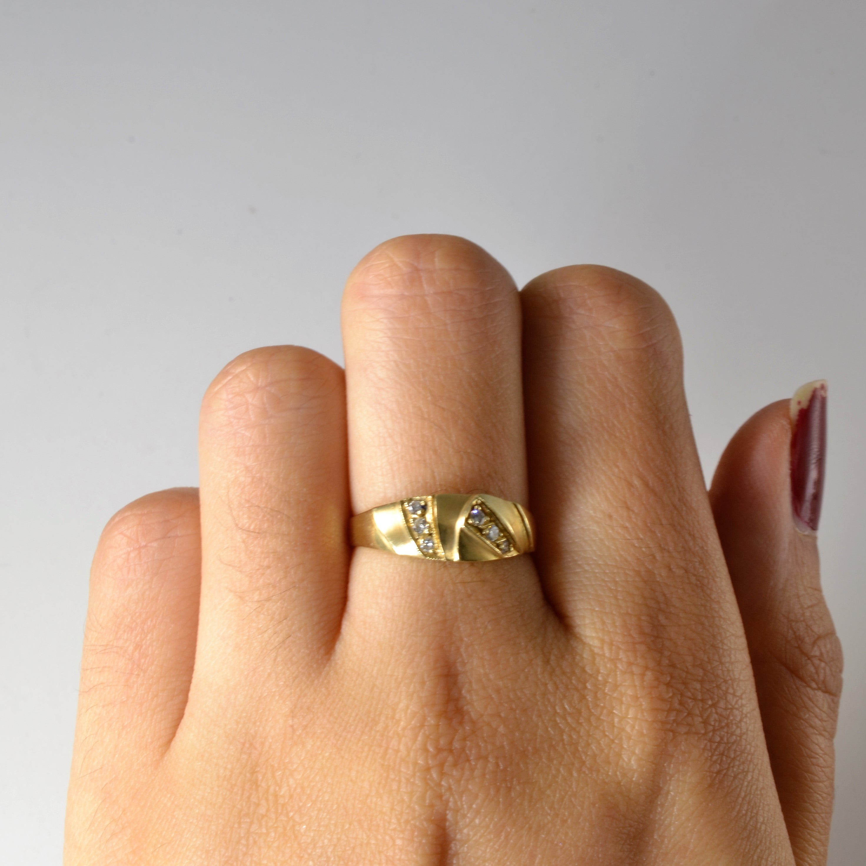 Bague abstraite en diamant | 0,09 ct | Taille 6,75 |