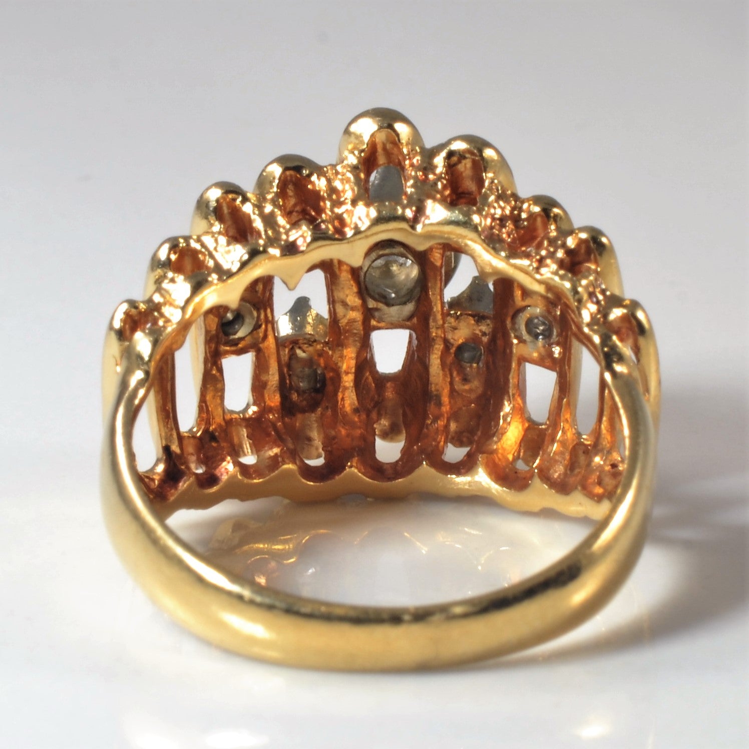 Open Work Diamond Cocktail Ring | 0.38ctw | SZ 5.5 |