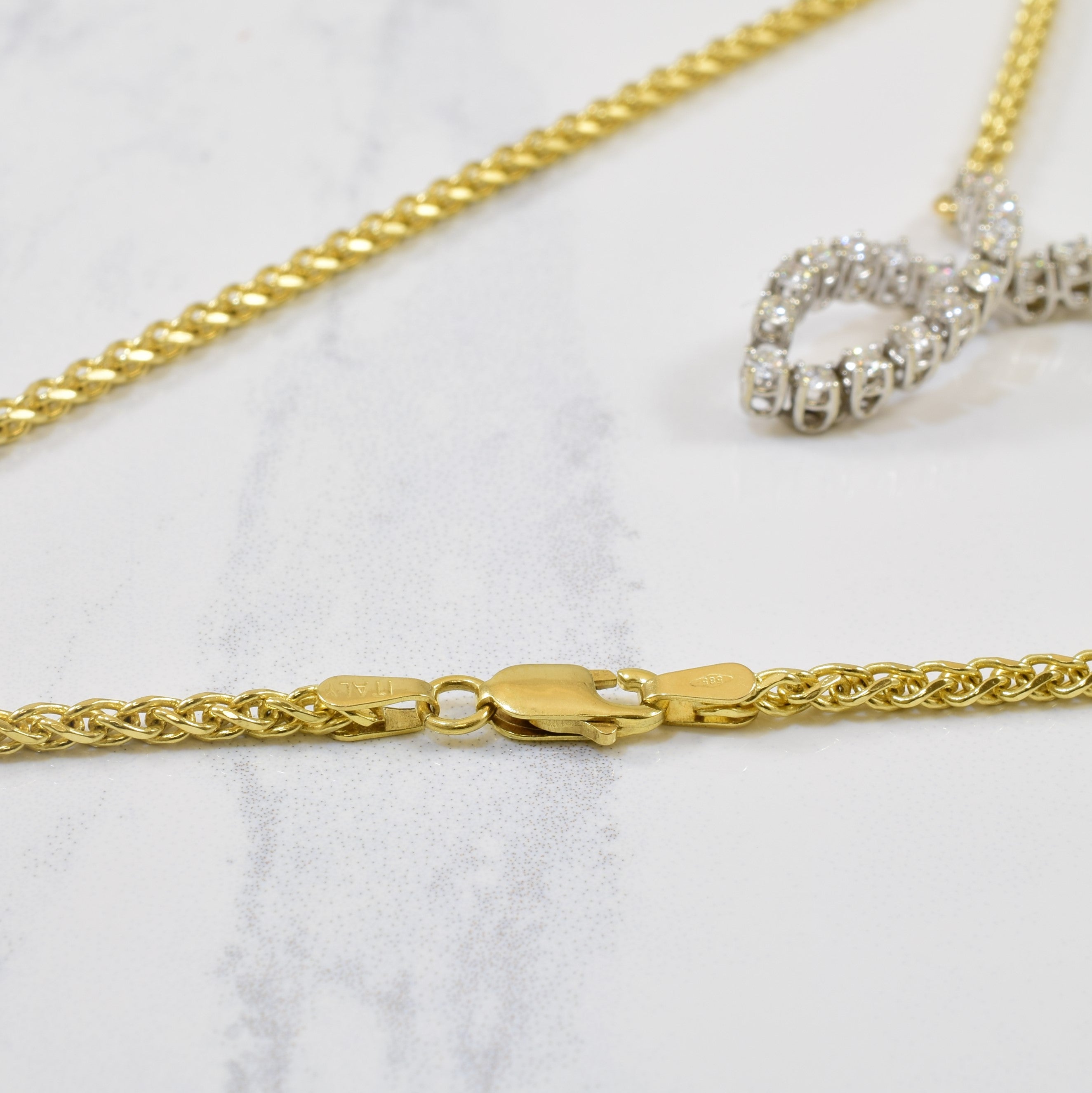 Pave Diamond Twist Necklace | 0.90ctw | 19" |