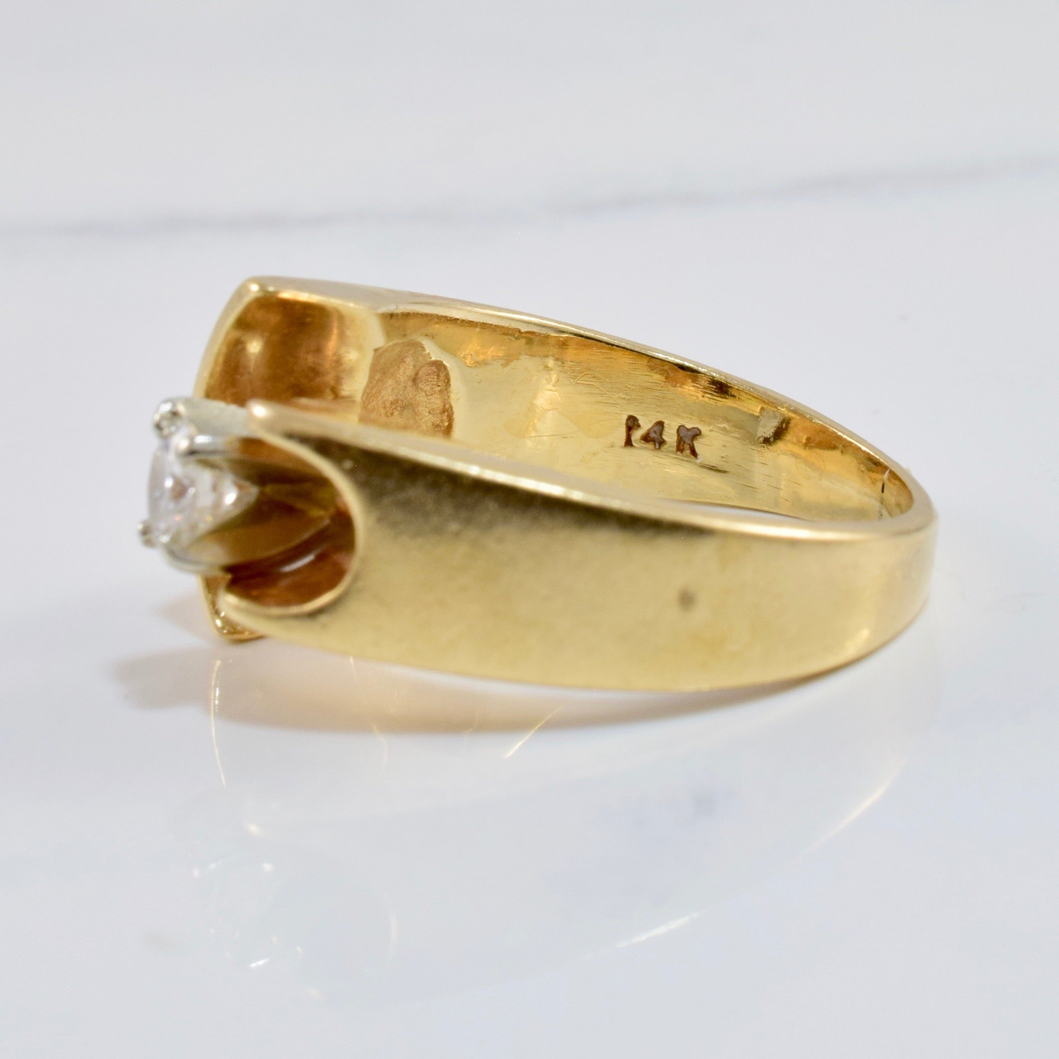 Bypass Diamond Engagement Ring | 0.22 ct SZ 4.75 |