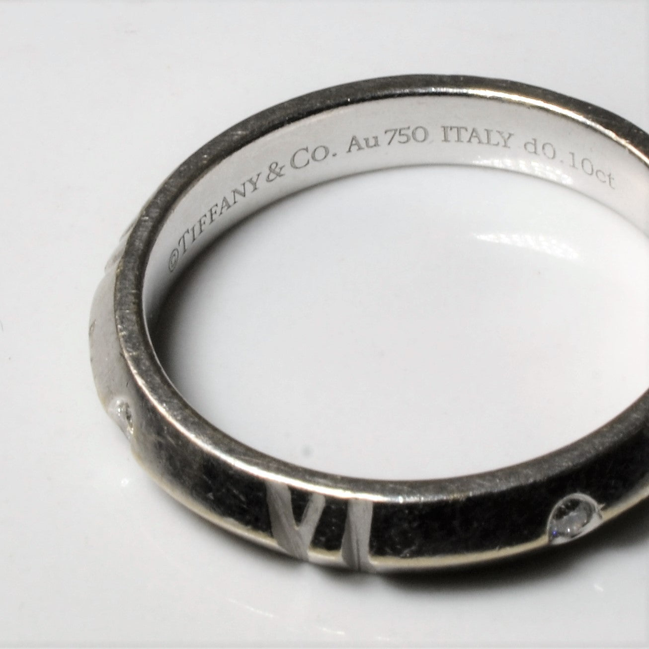 'Tiffany & Co.' Atlas™ X Closed Diamond Band | 0.10 ctw | SZ 12.5