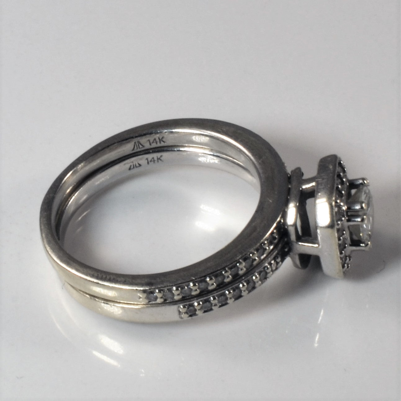 Halo Diamond Wedding Set | 0.66ctw | SZ 6 |