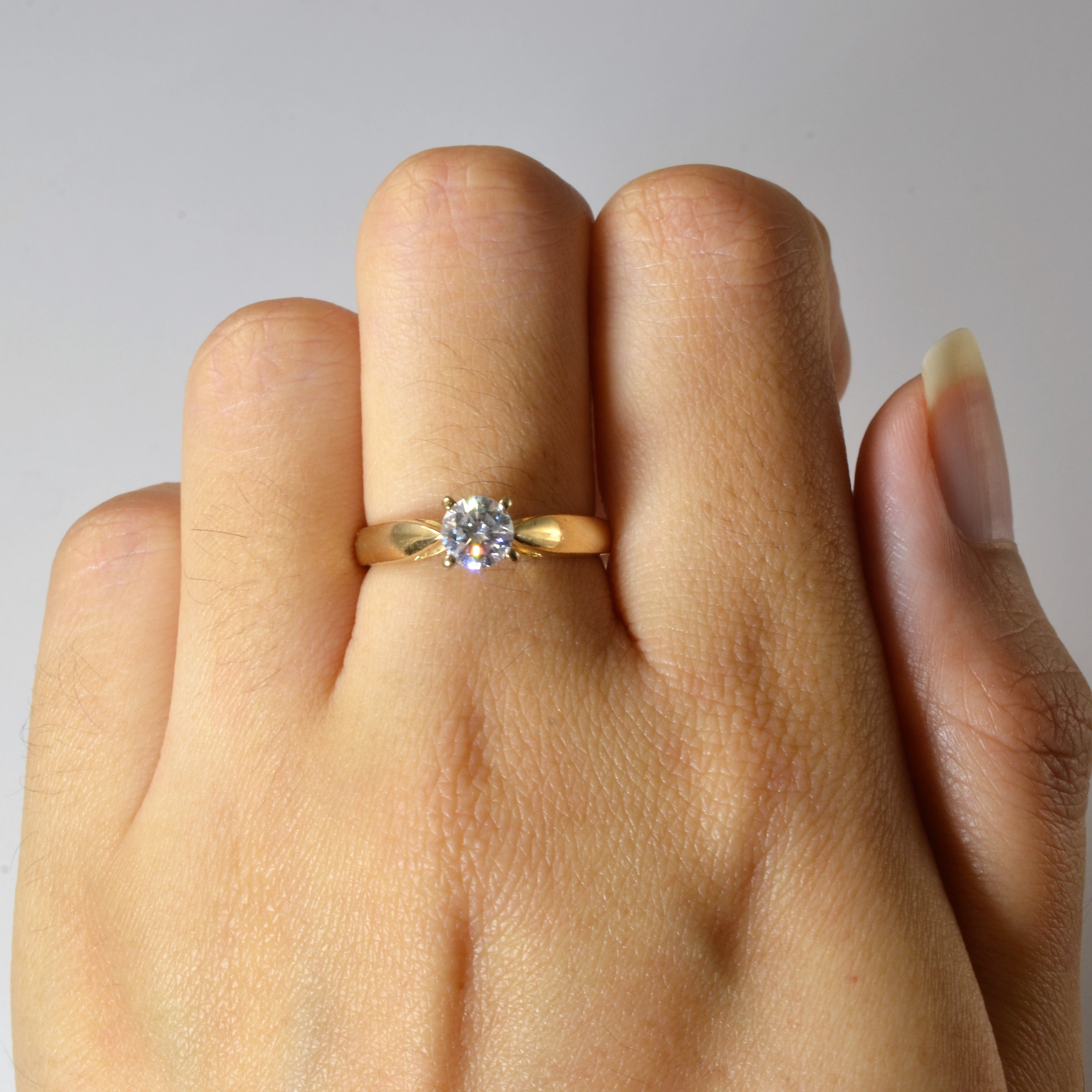Bague de fiançailles solitaire en diamant | 0,55 ct | Taille 6,5 |