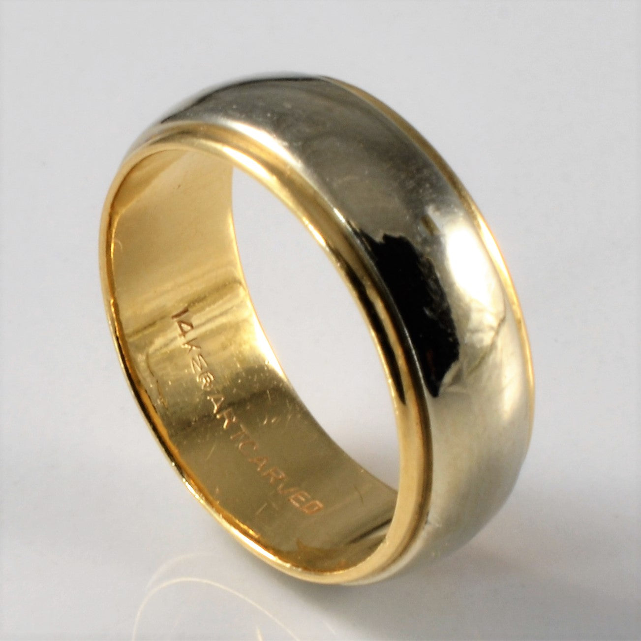 Art Carved' Two Tone Gold Band | SZ 4.75 |