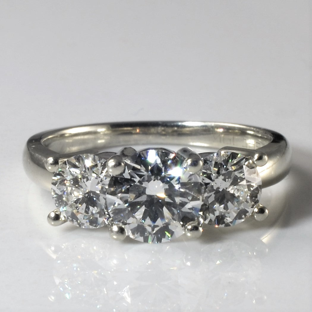 Bague de fiançailles trois diamants | 2,02 ct | Taille 6 |