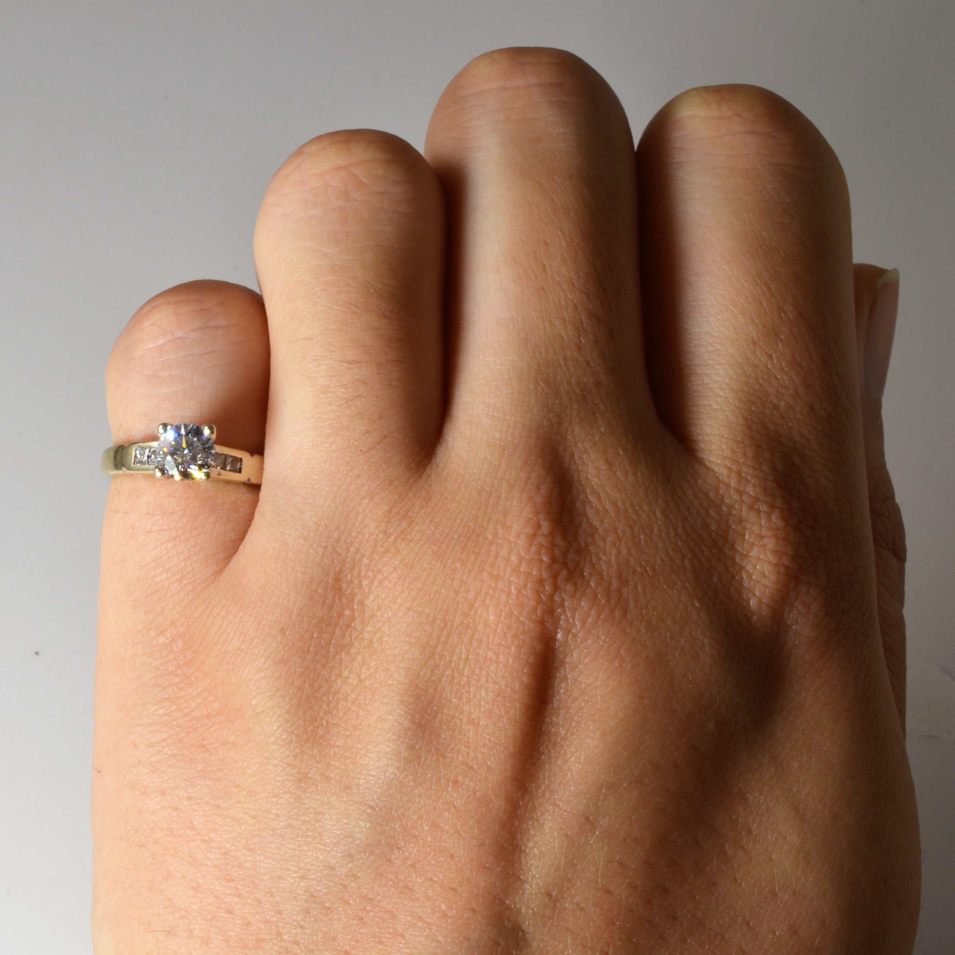 Mixed Cut High Set Diamond Engagement Ring | 0.66ctw | SZ 4 |