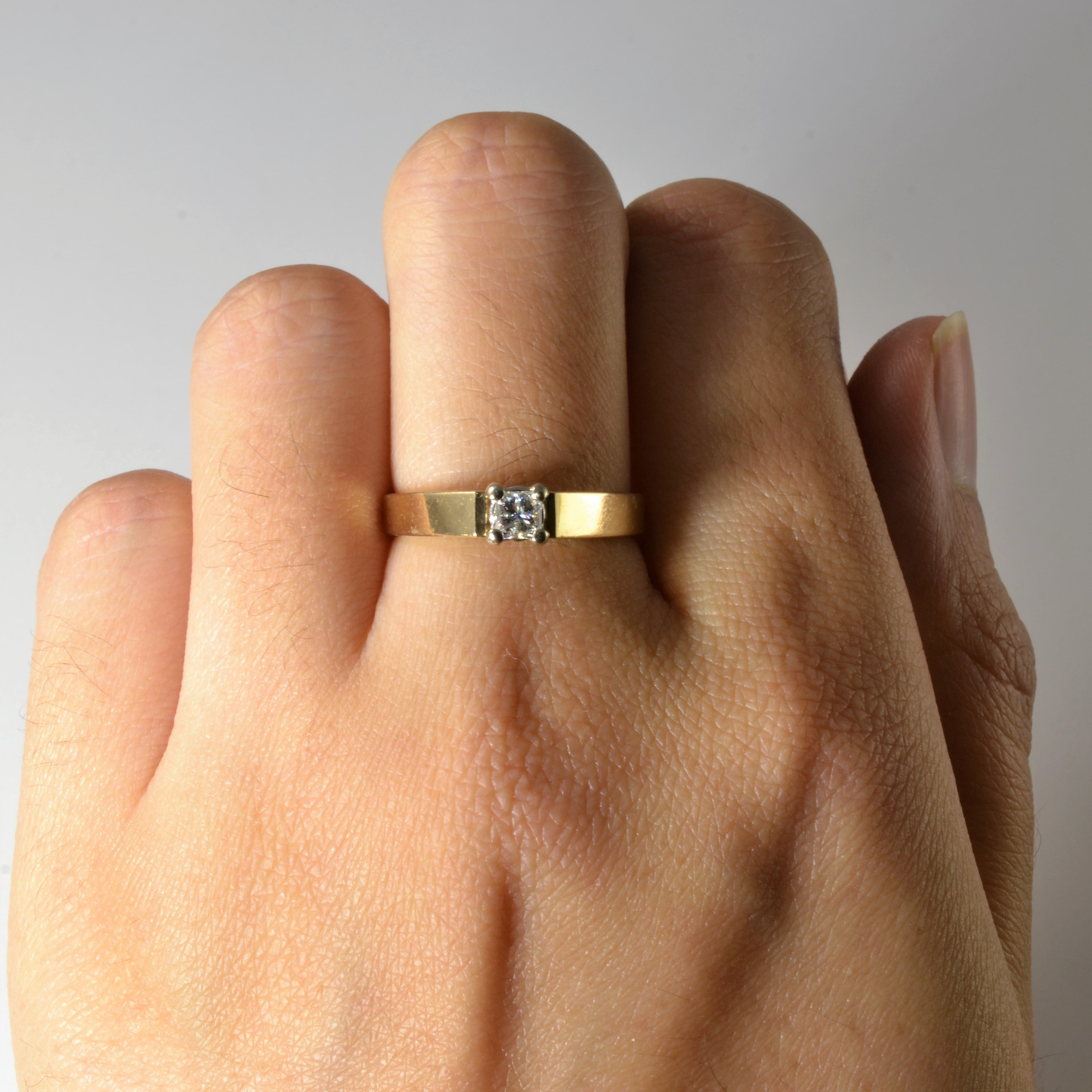 Solitaire Princess Diamond Ring | 0.23ct | SZ 6.75 |