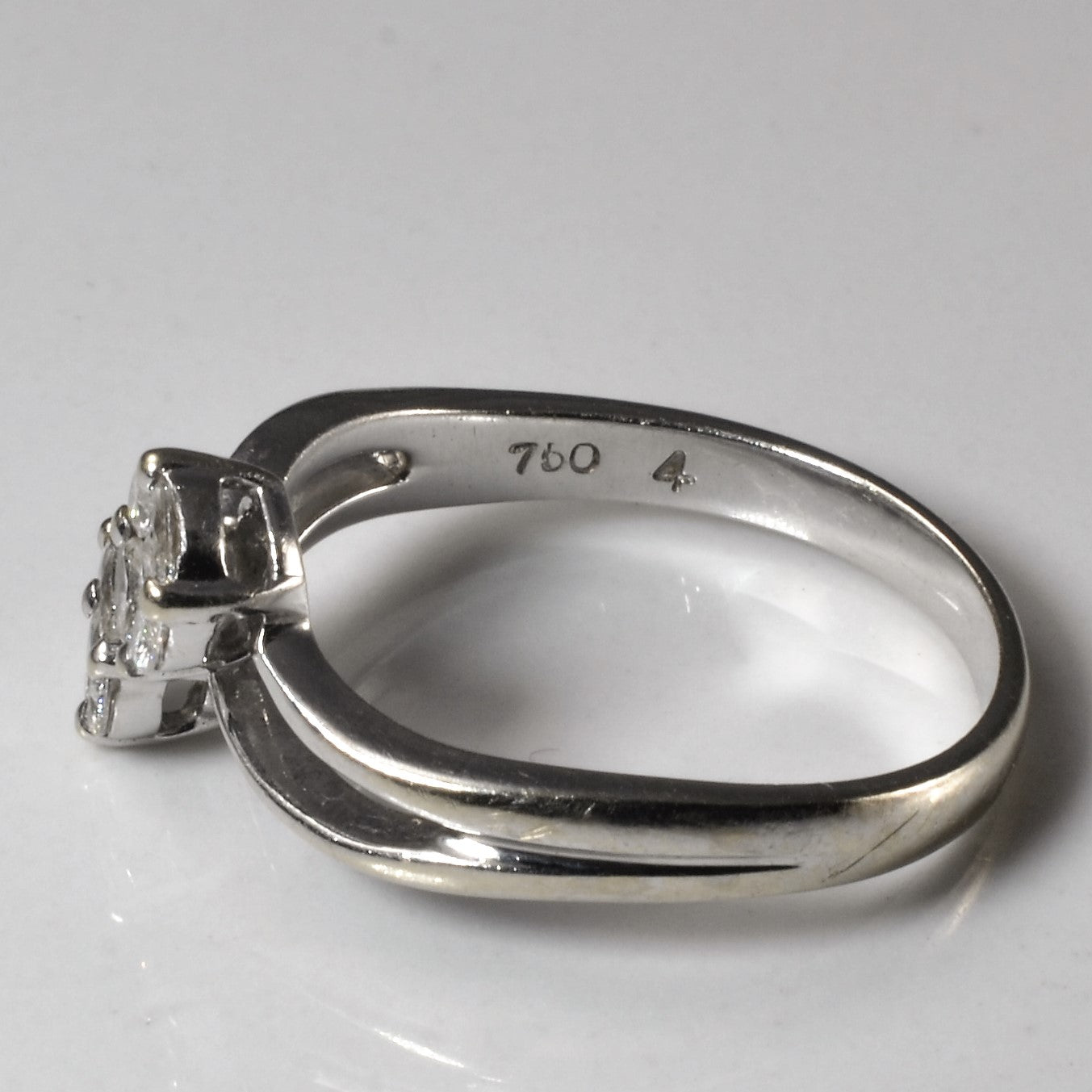 Diamond Cluster Toi et Moi Ring | 0.58ctw | SZ 7 |