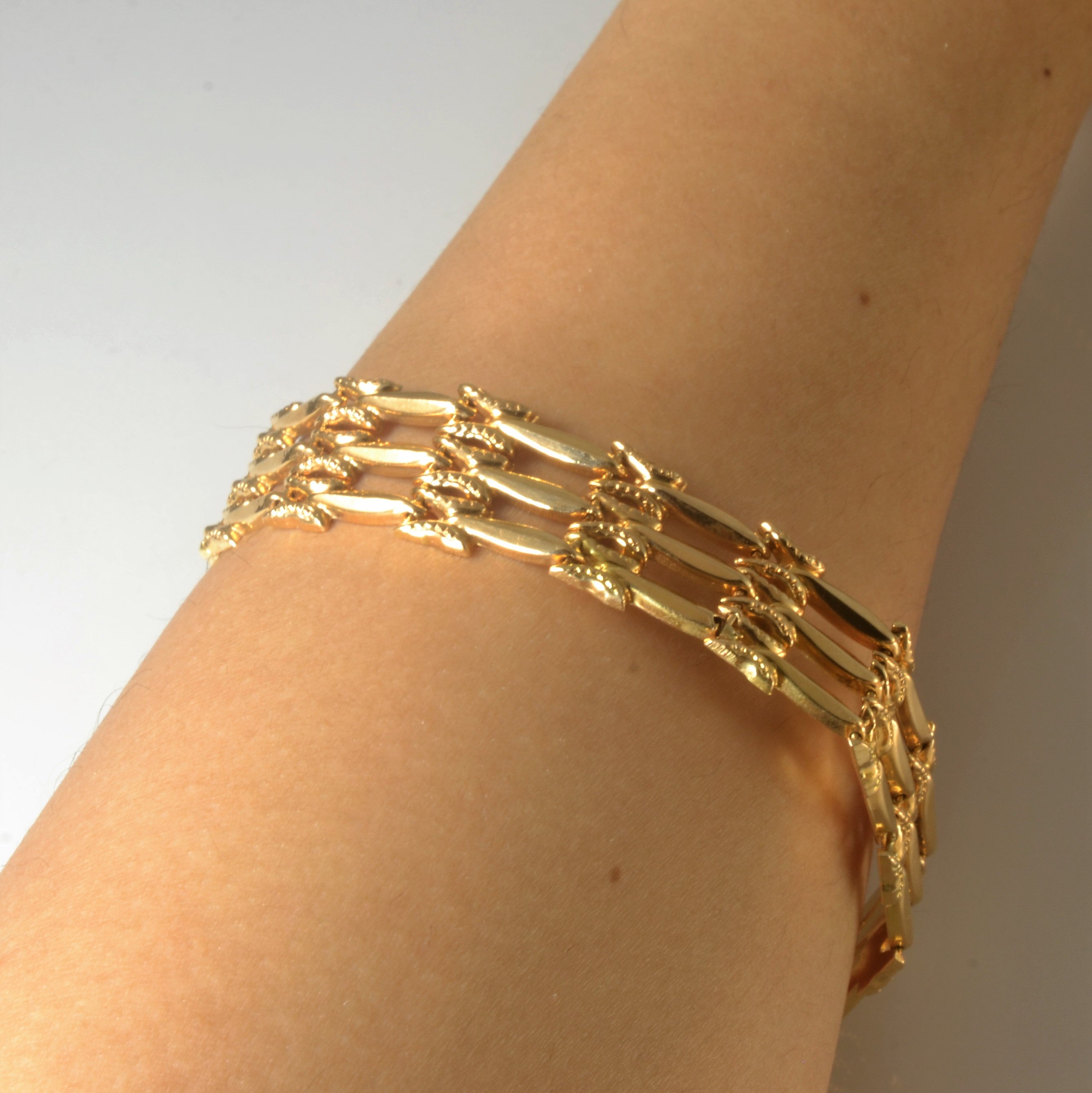 Yellow Gold Chain Link Bracelet | 7.5" |
