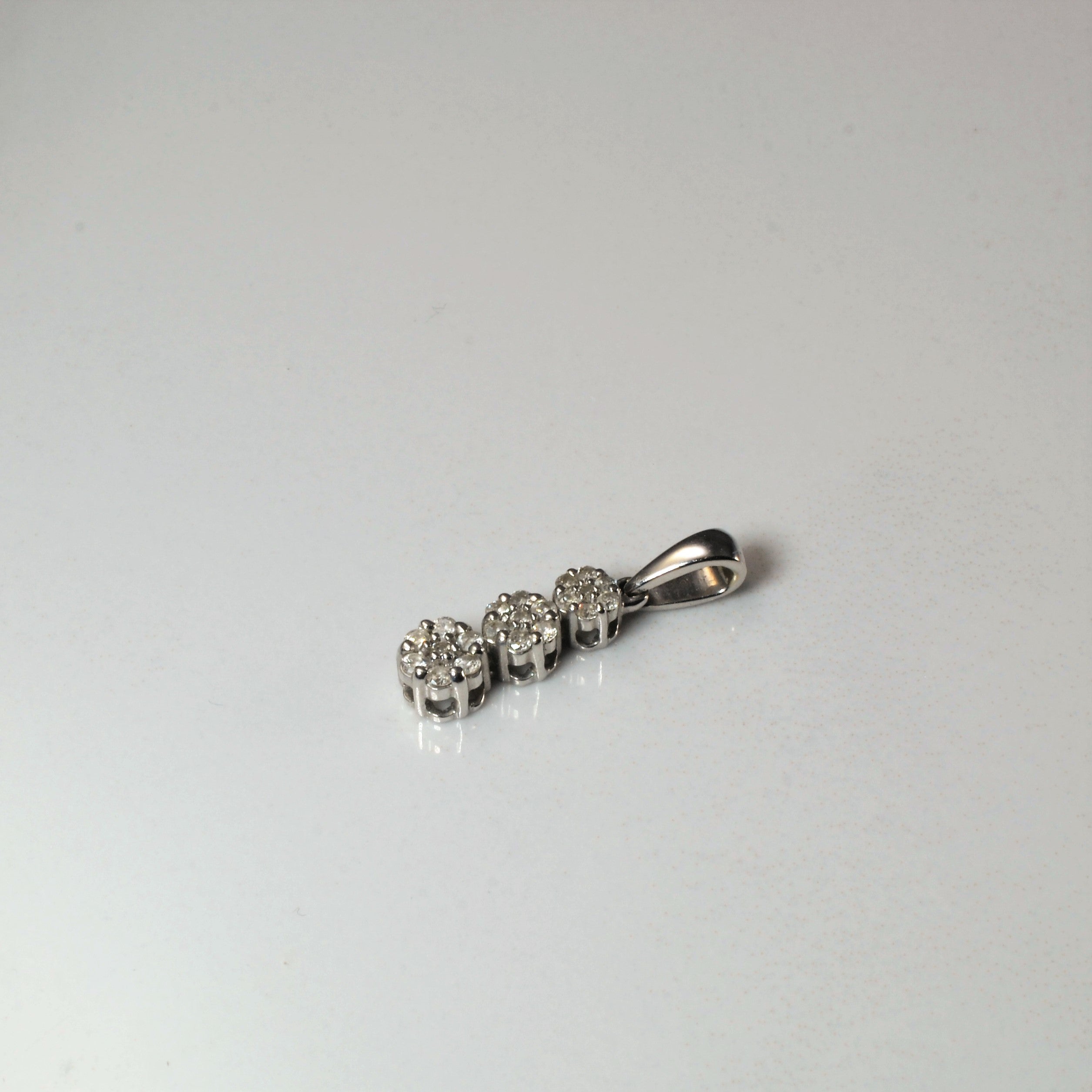 Triple Cluster Diamond Pendant | 0.18ctw |