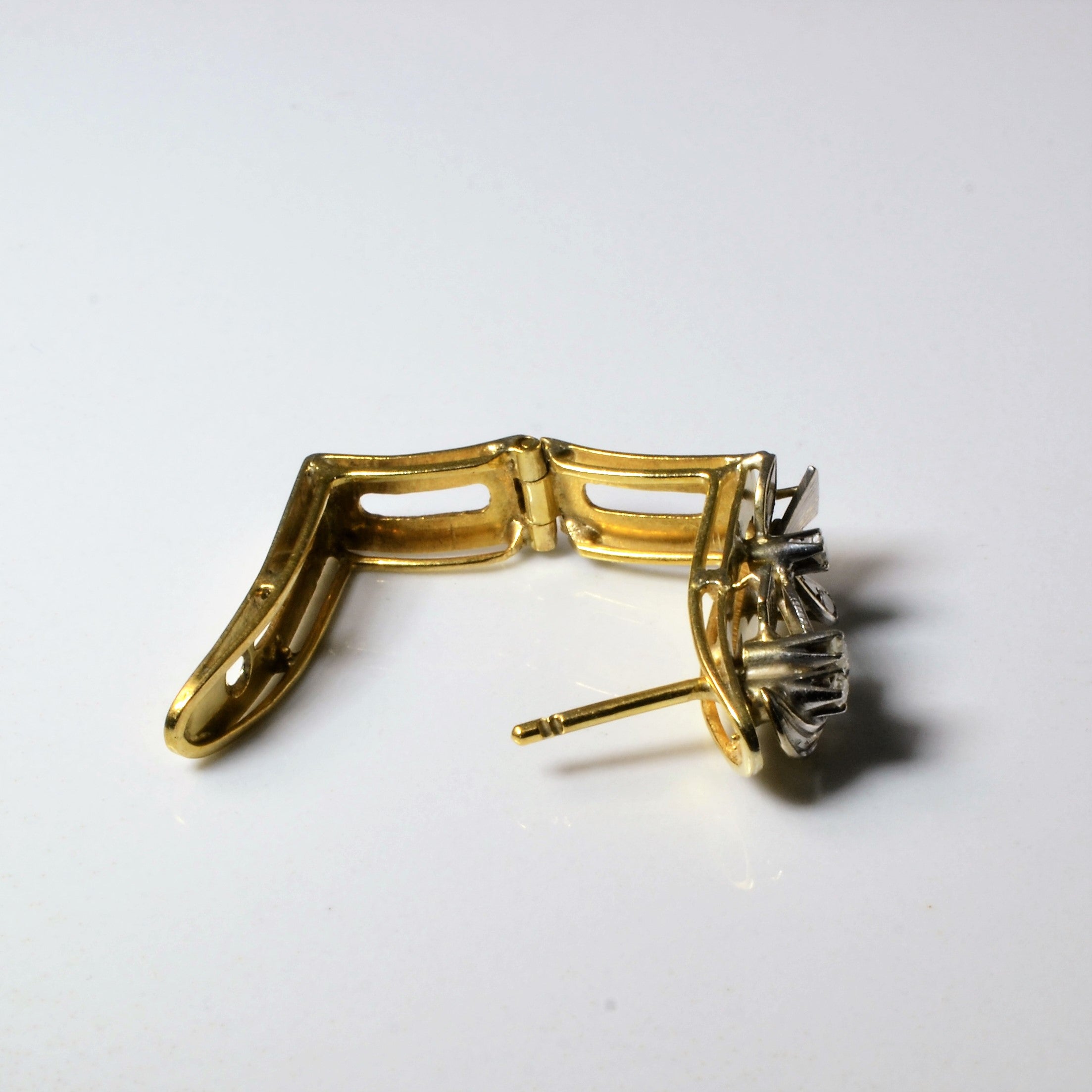 Geometric Diamond Hoop Earrings | 0.04ctw |
