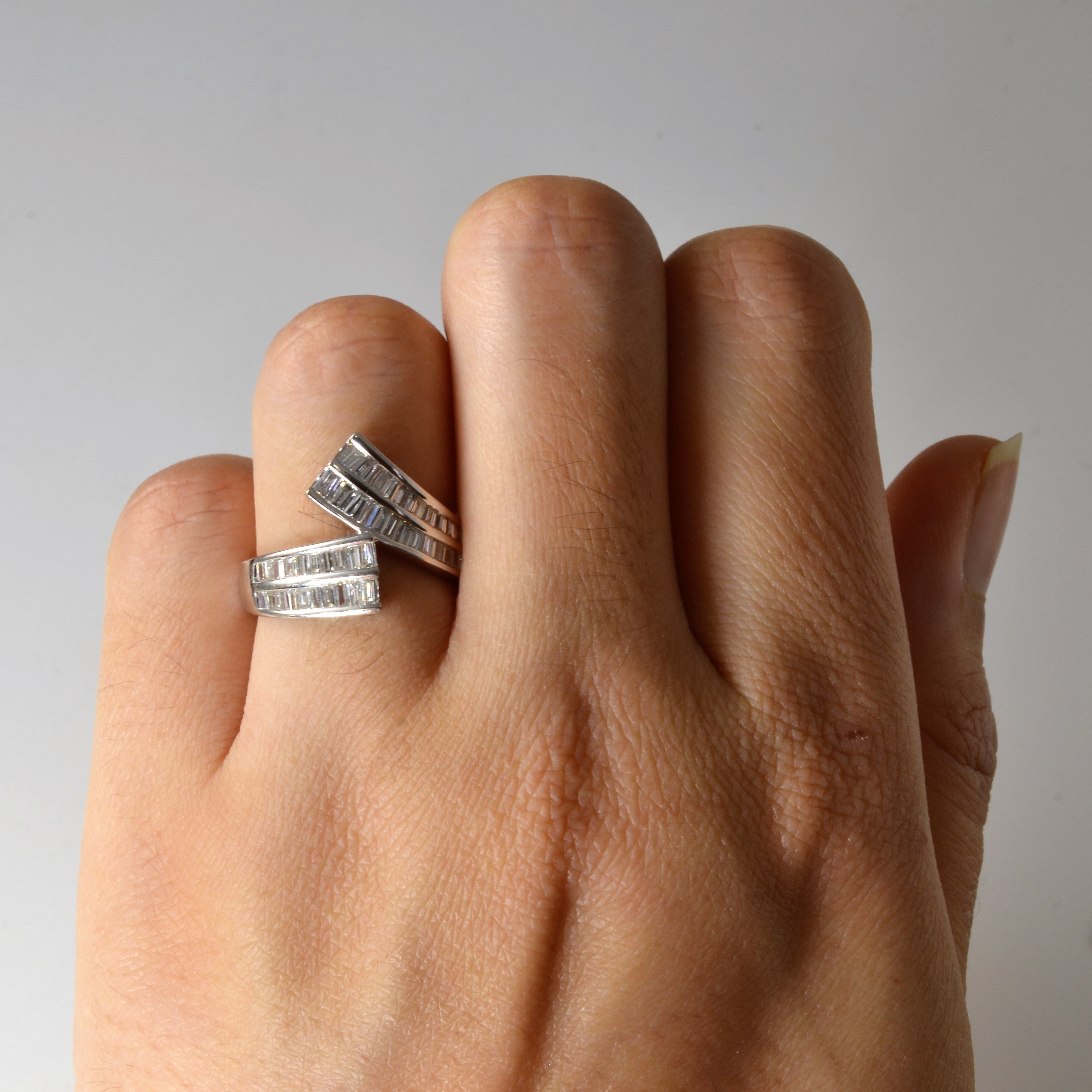 Bypass Diamond Channel Ring | 0.99ctw | SZ 6 |