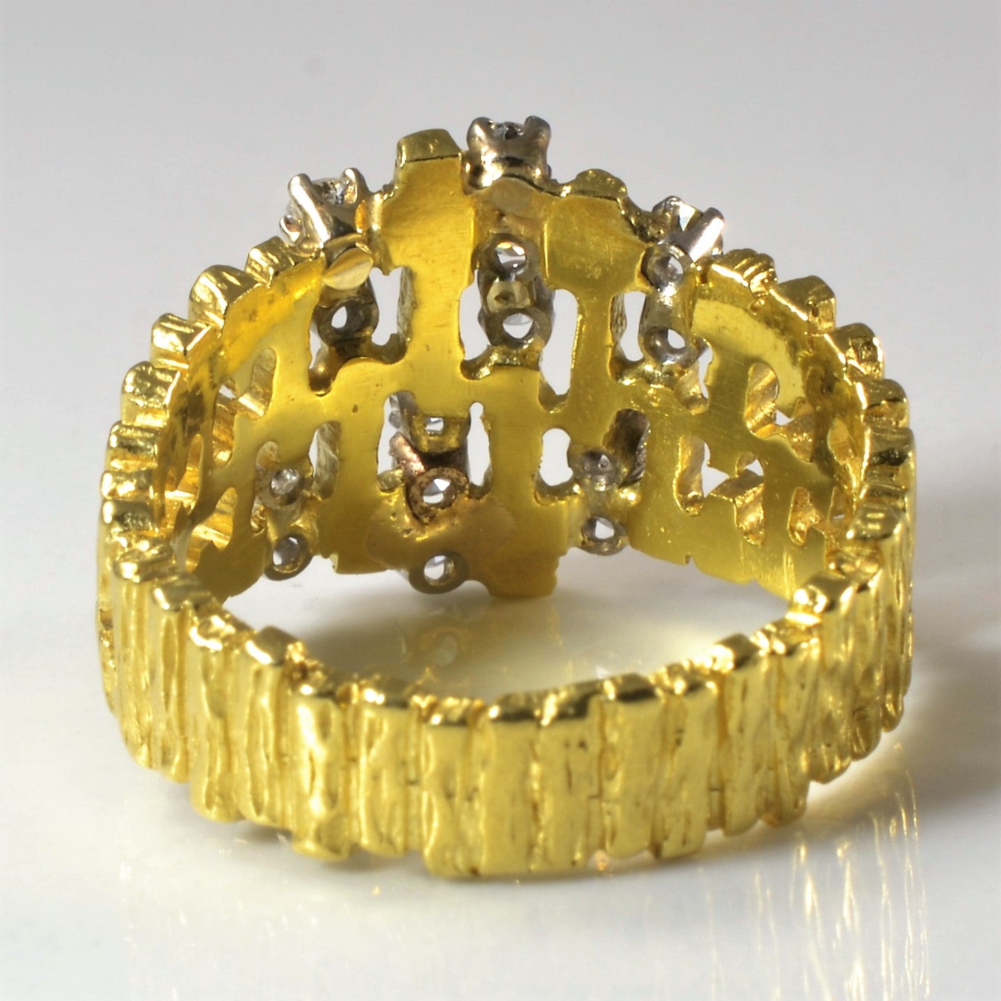 Textured Diamond Cocktail Ring | 0.35ctw | SZ 7.5 |