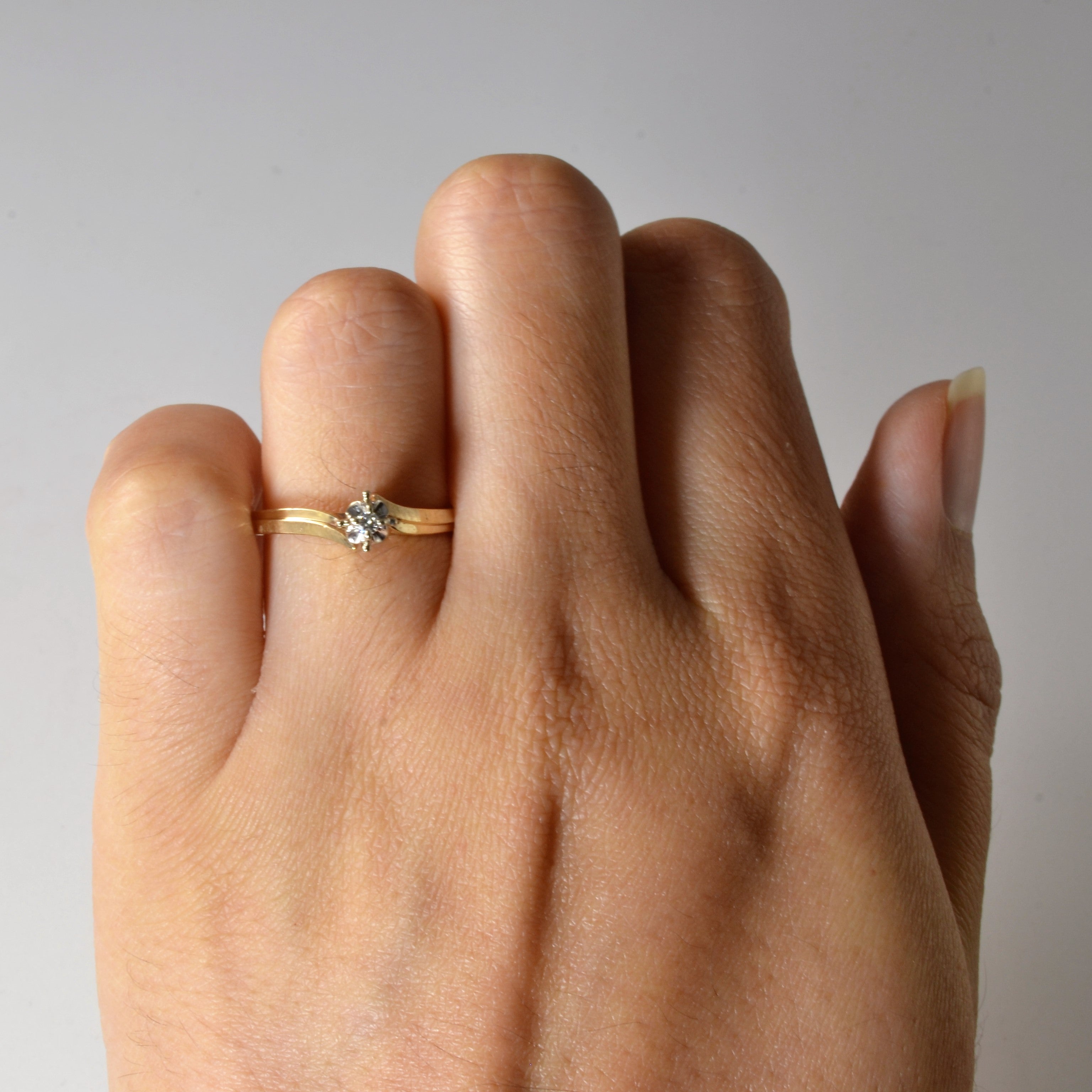 Bypass Diamond Promise Ring | 0.03ctw | 0.03ct | SZ 6 |