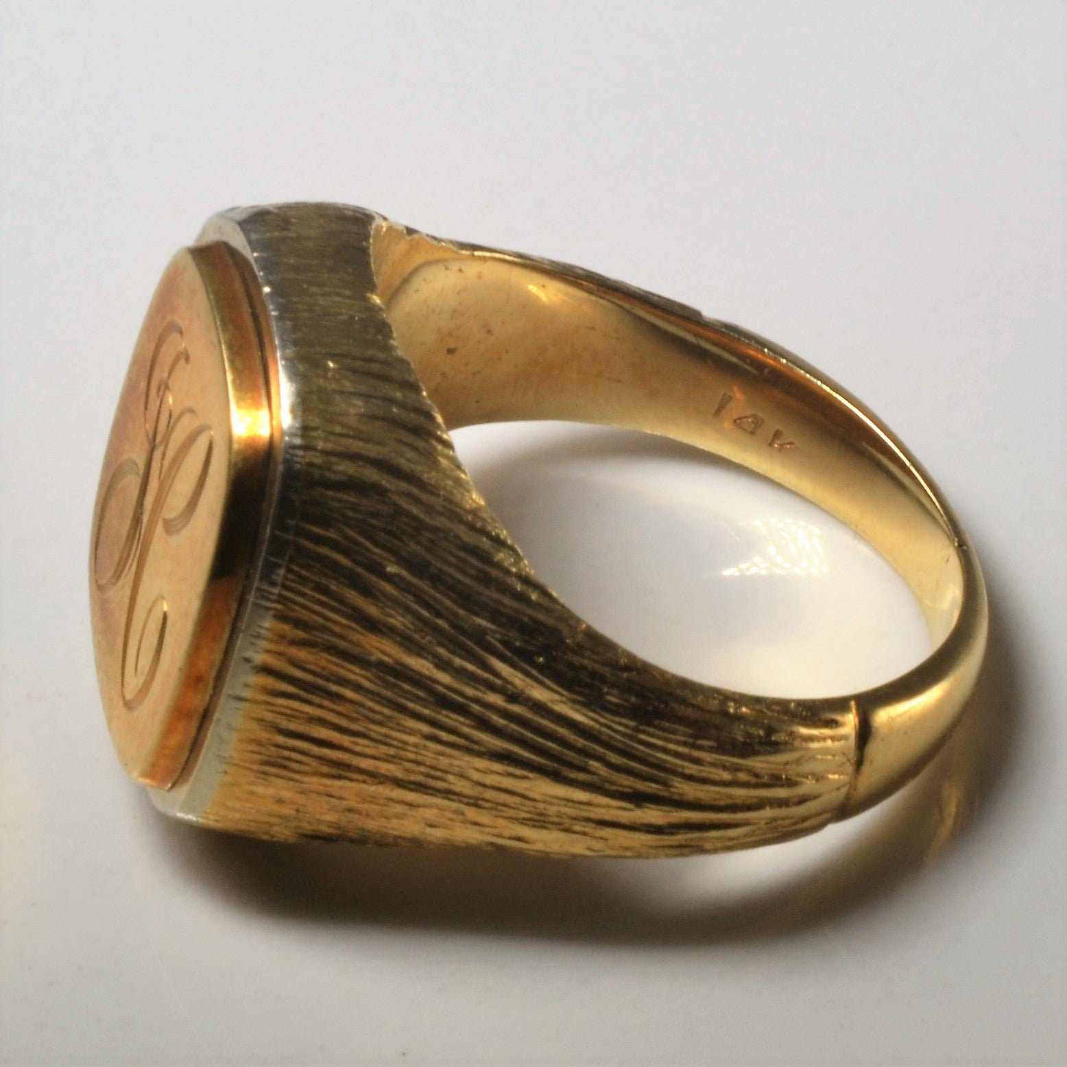 Bague chevalière gravée « JC » | Taille 9,25 |