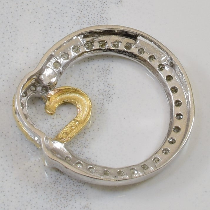 Diamond Infinite Circle Heart Pendent | 0.10ctw |