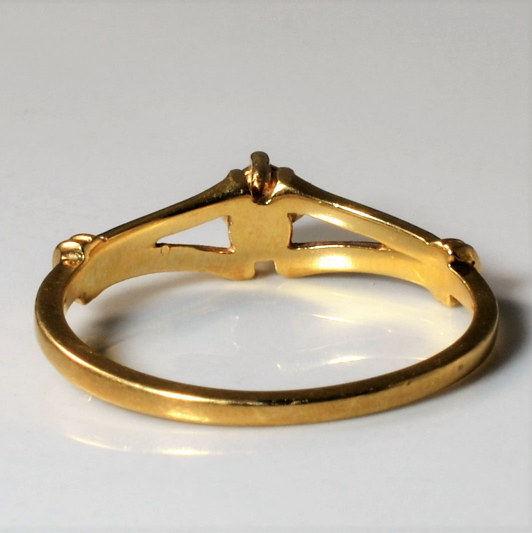 Split Shank Solitaire Diamond Ring | 0.015ct | SZ 6 |