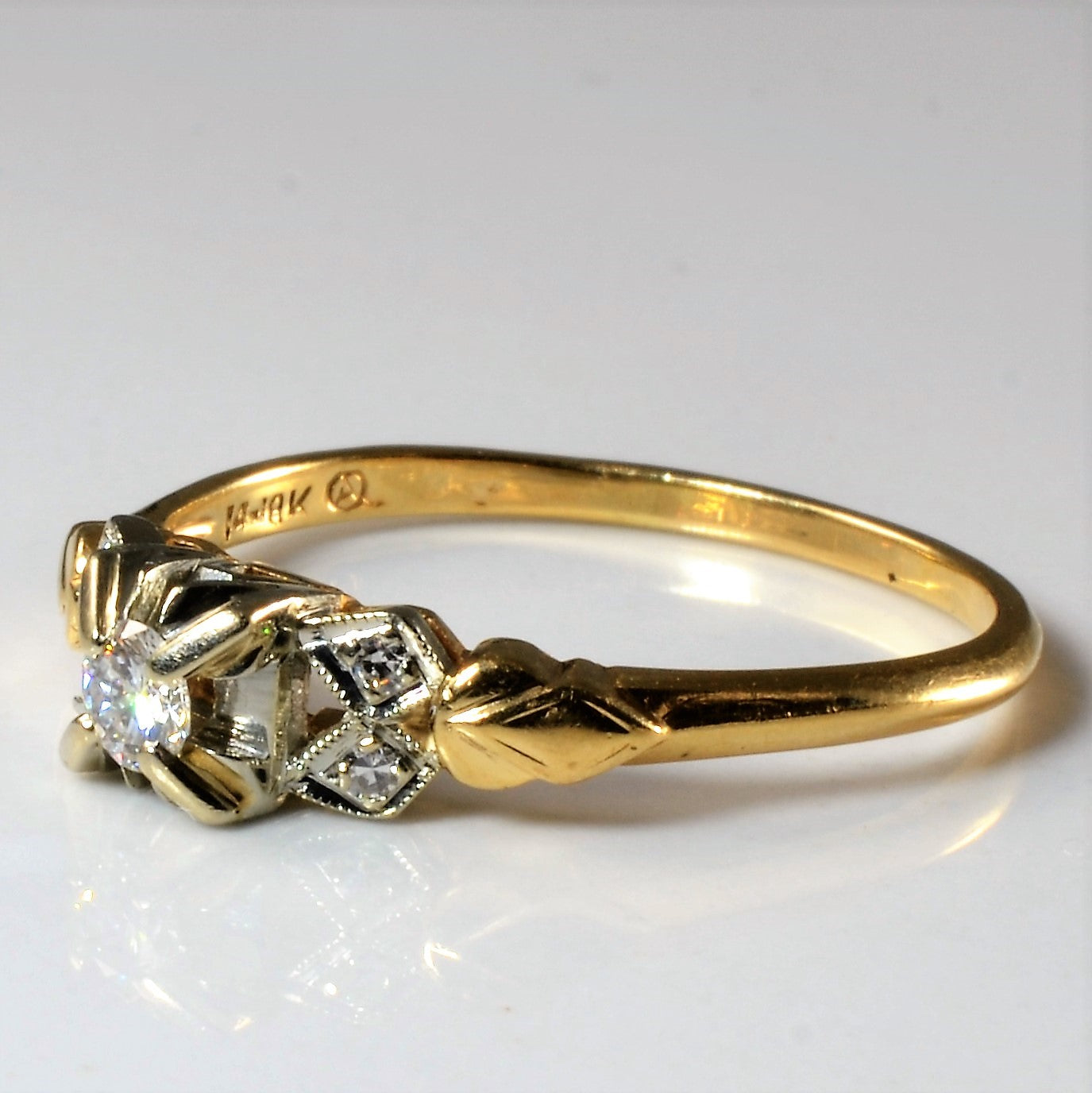 Milgrain Detailed Five Stone Diamond Ring | 0.18ctw | SZ 9.75 |