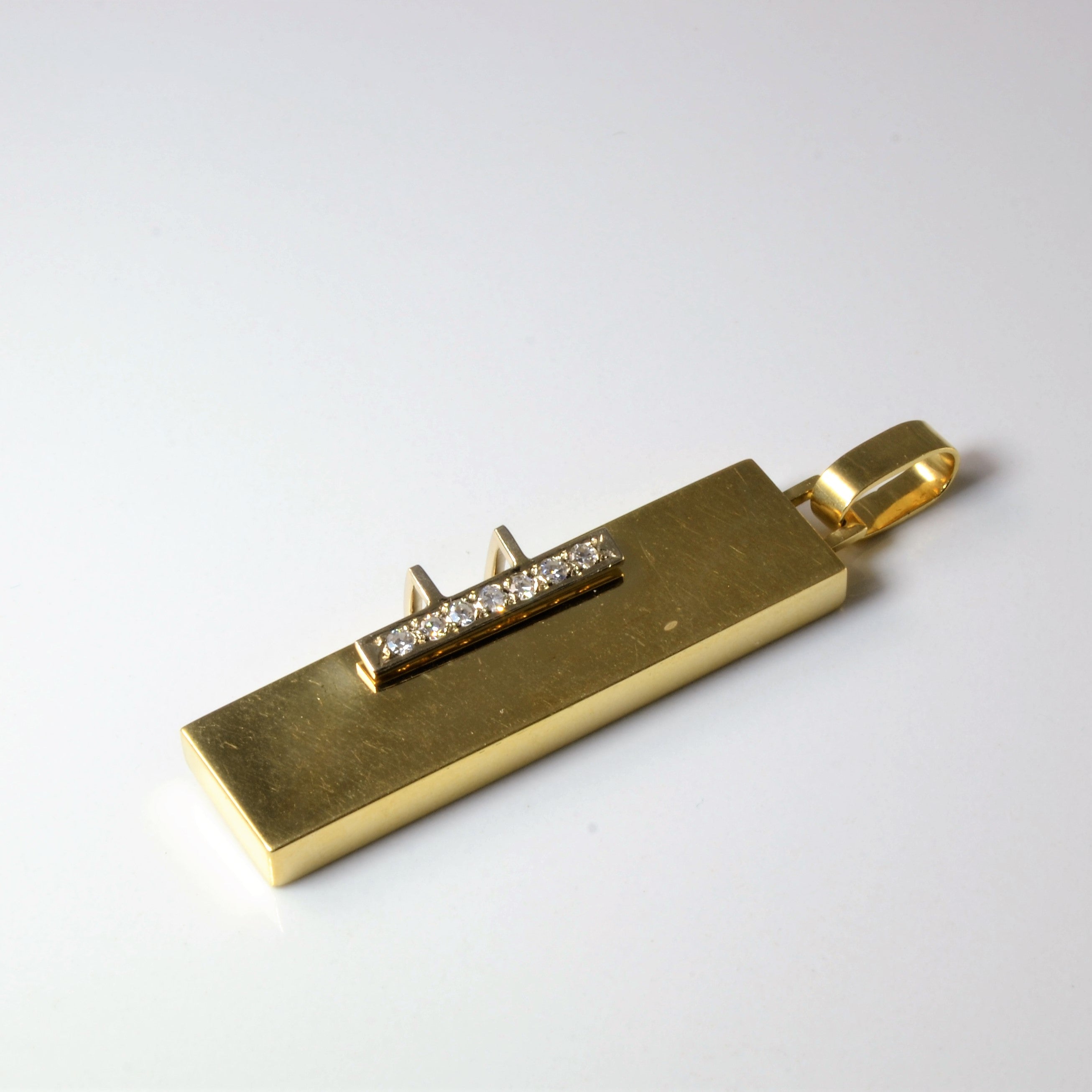 Unique Diamond Bar Pendant | 0.12ctw |