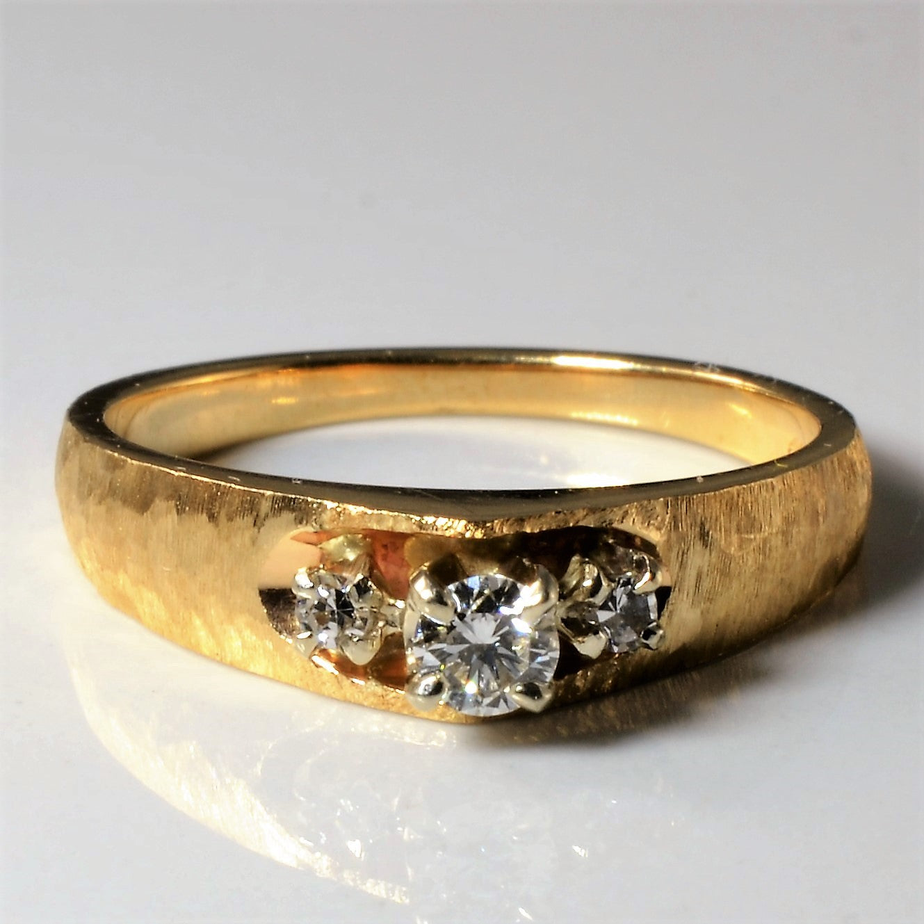 Three Stone Diamond Ring | 0.18ctw | SZ 7.5 |