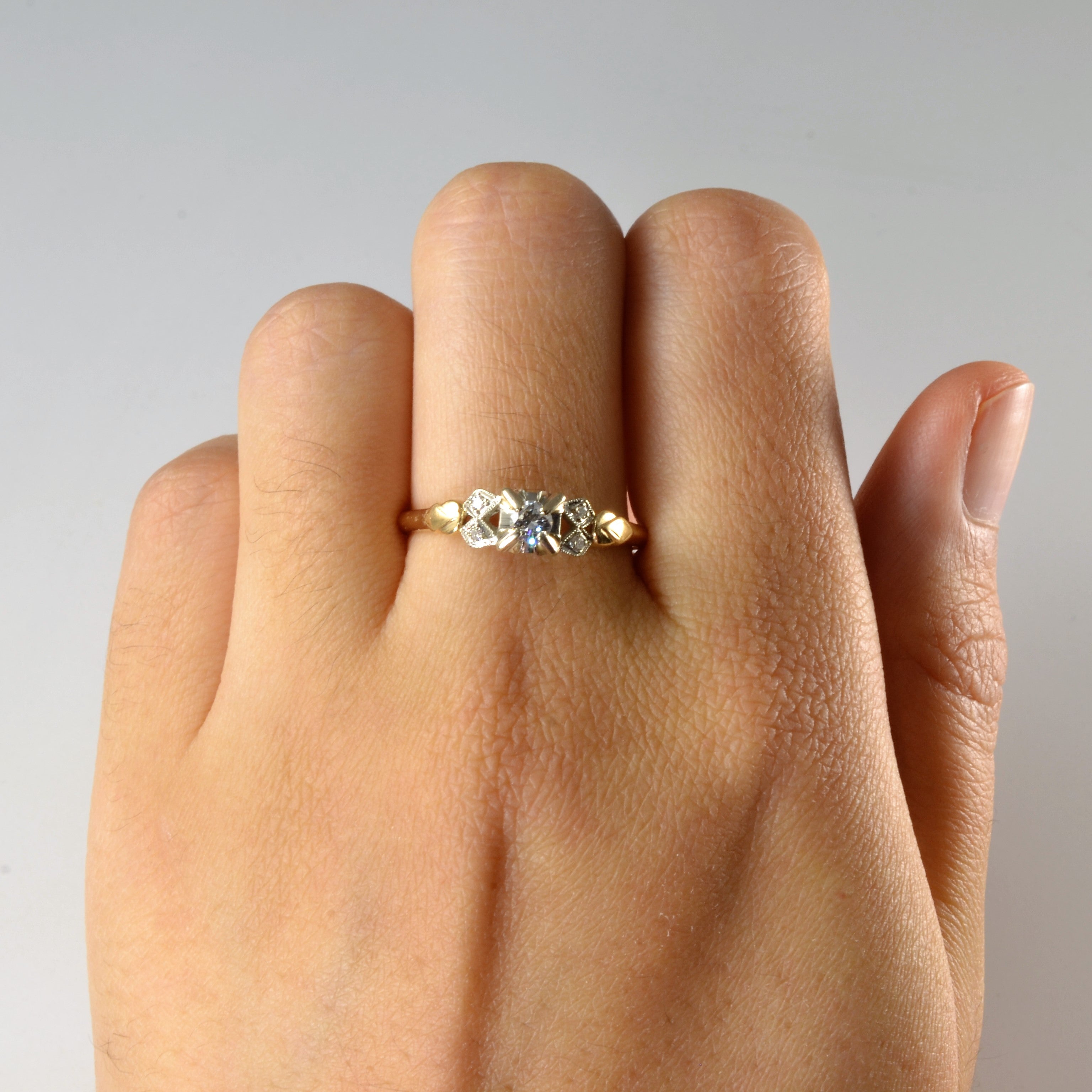 Milgrain Detailed Five Stone Diamond Ring | 0.18ctw | SZ 9.75 |