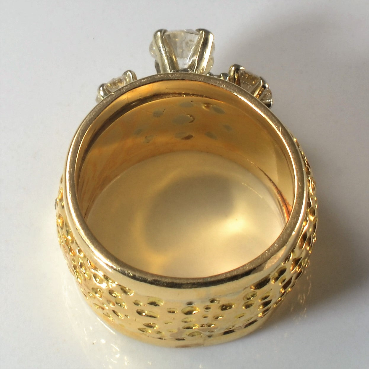 Nugget Textured Diamond Ring | 1.10ctw | SZ 6.25 |