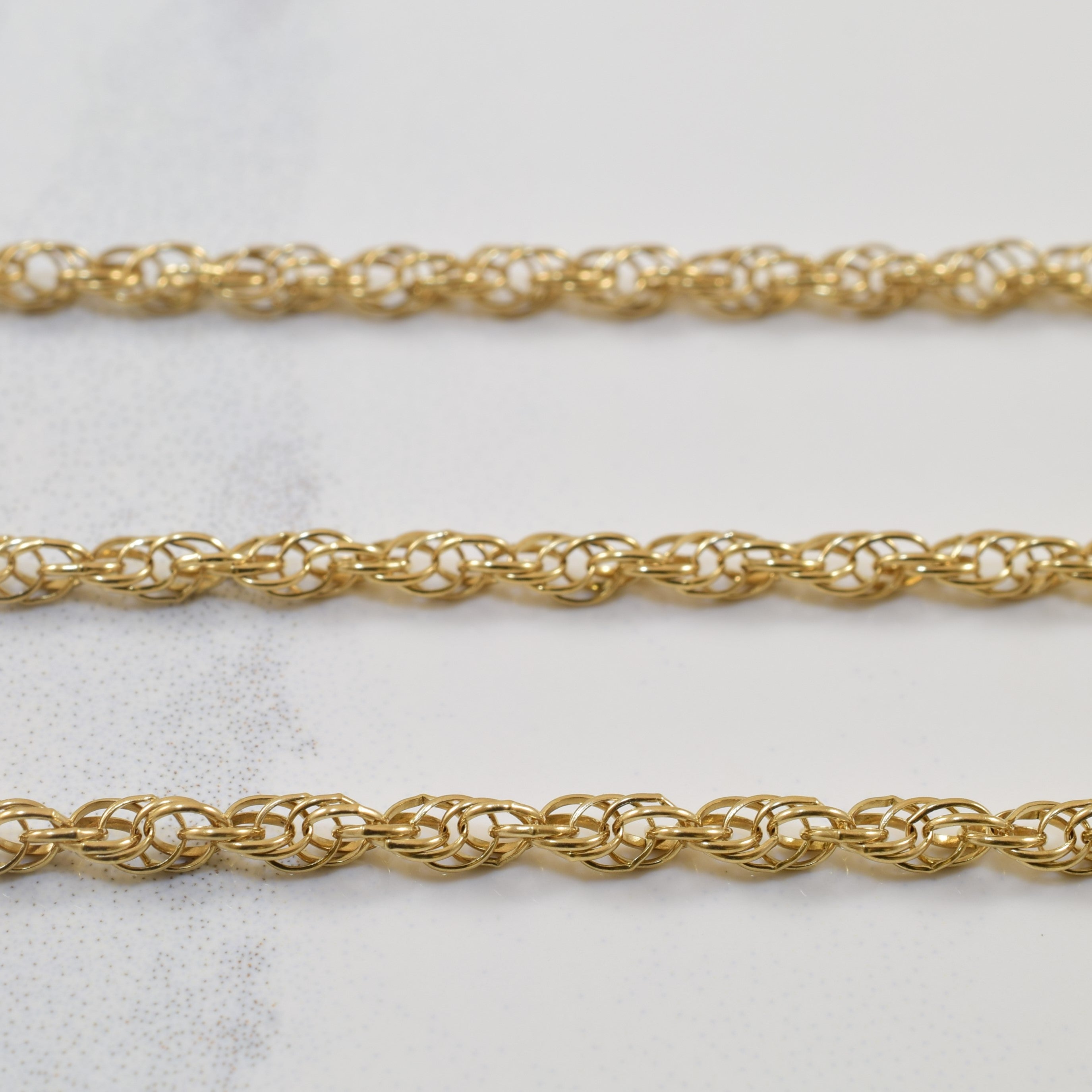 10k Yellow Gold Prince of Wales Chain | 20" |