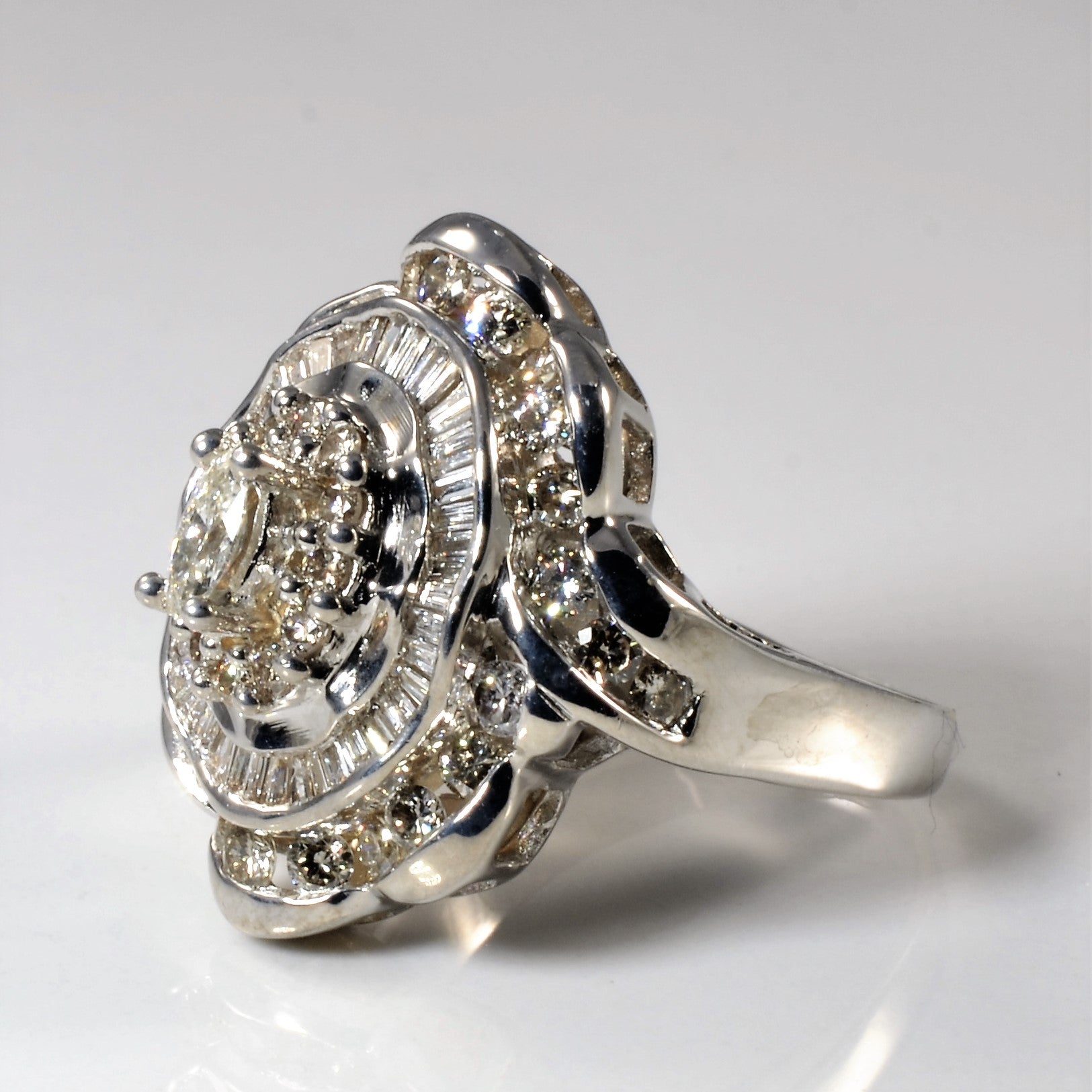 Marquise Diamond Ballerina Ring | 1.75ctw | SZ 7.75 |