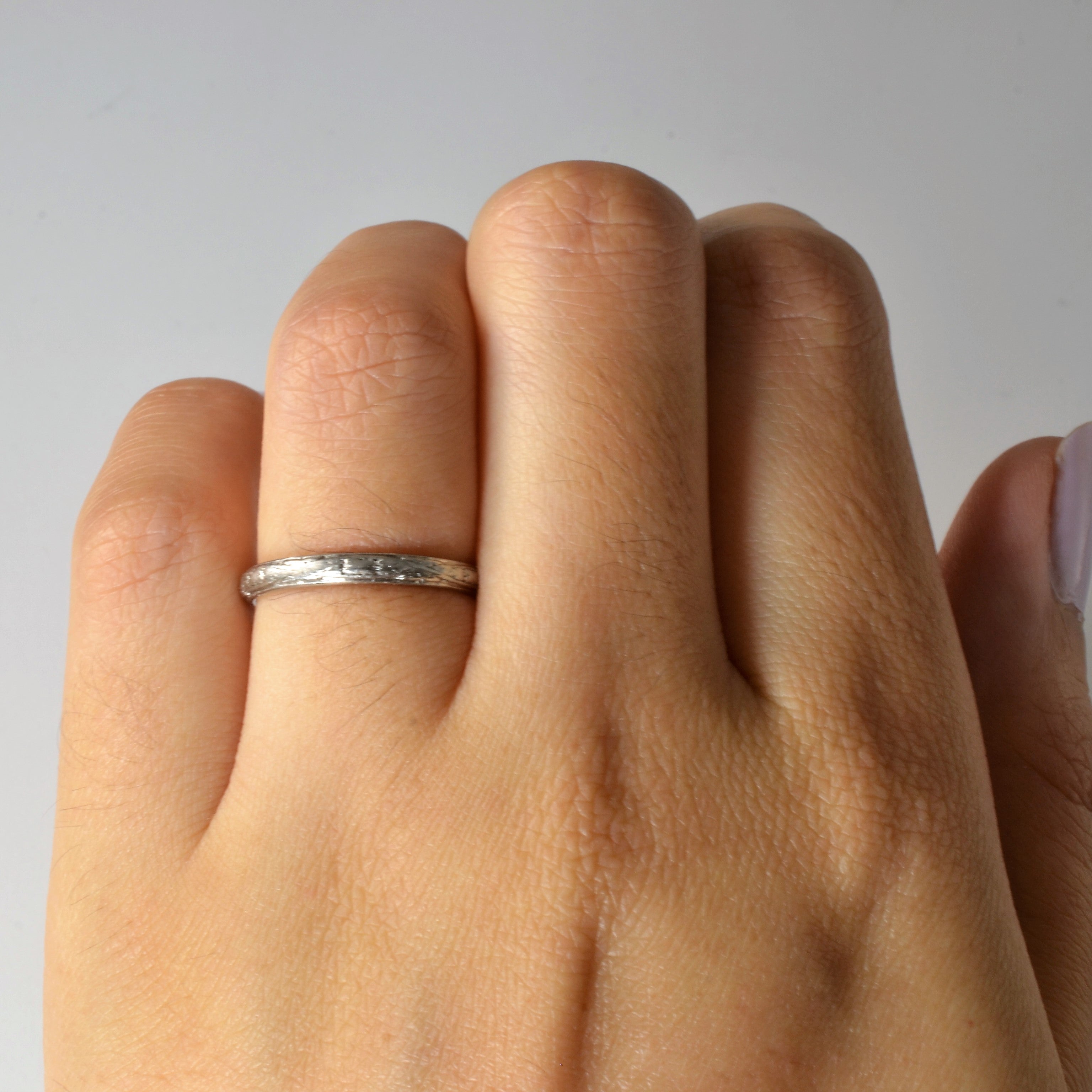 Birks' Mid Century Ornate Platinum Band | SZ 5.5 |