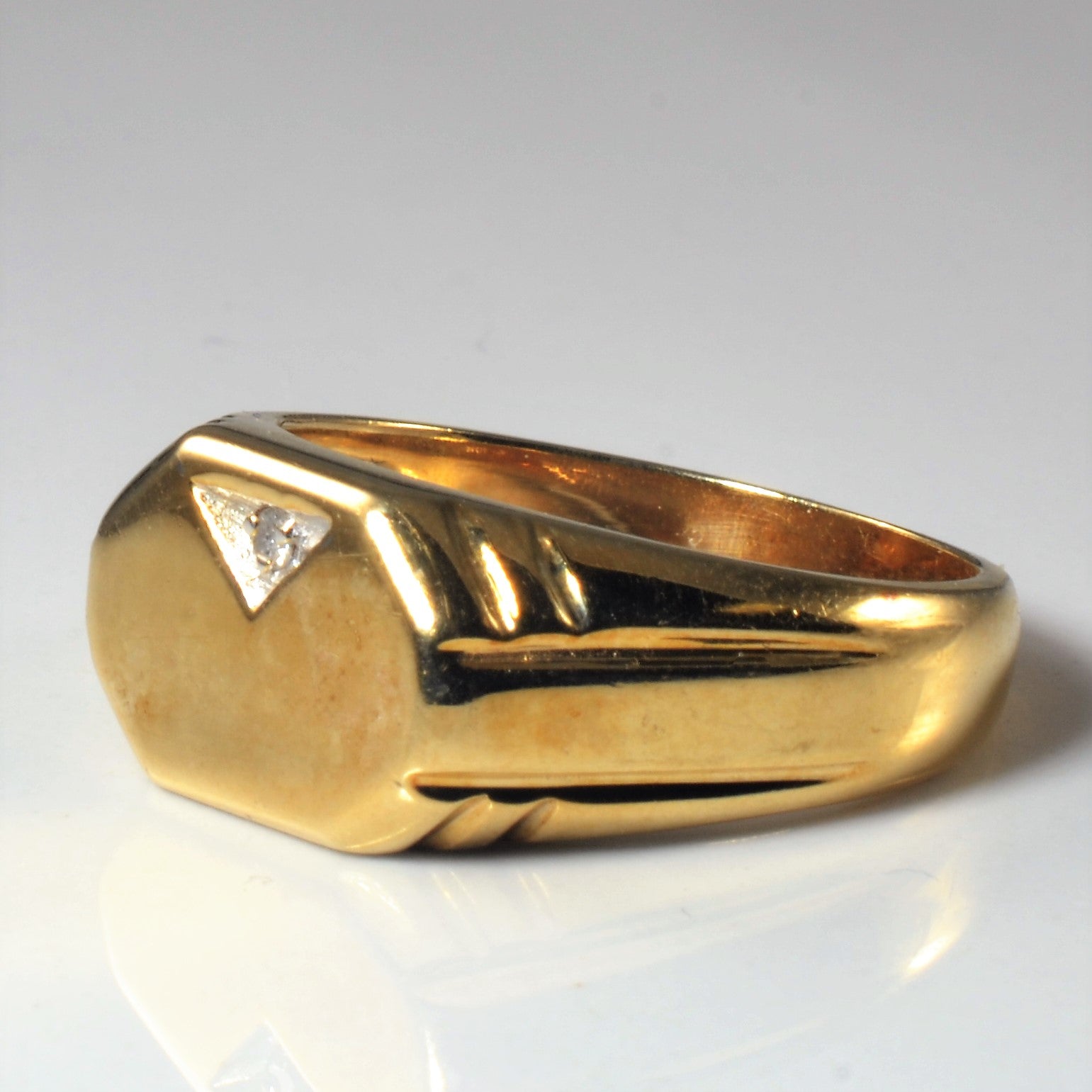 Diamond Signet Ring | 0.01ct | SZ 9.5 |