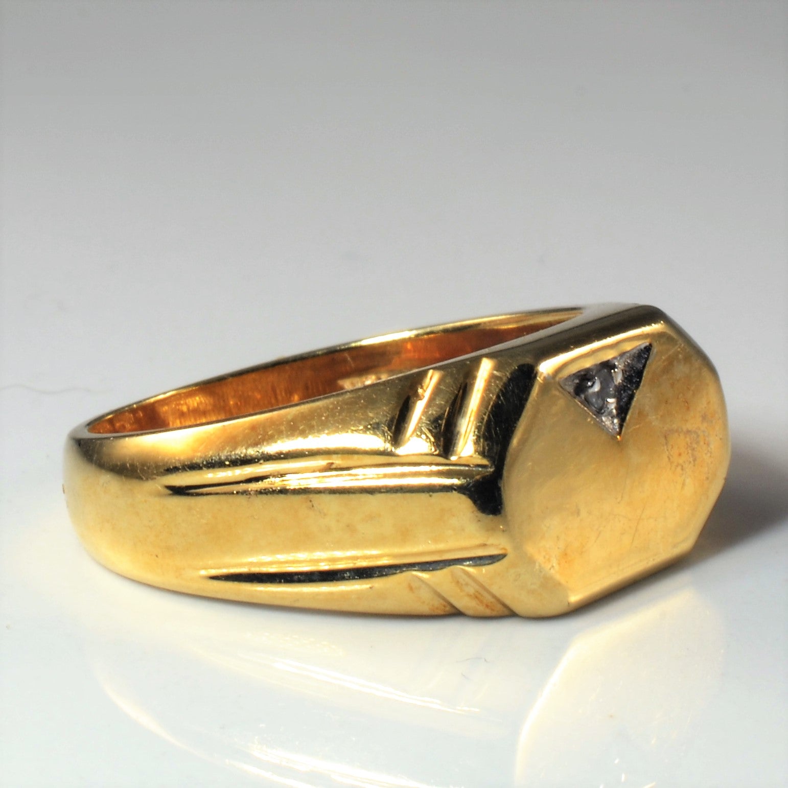 Diamond Signet Ring | 0.01ct | SZ 9.5 |