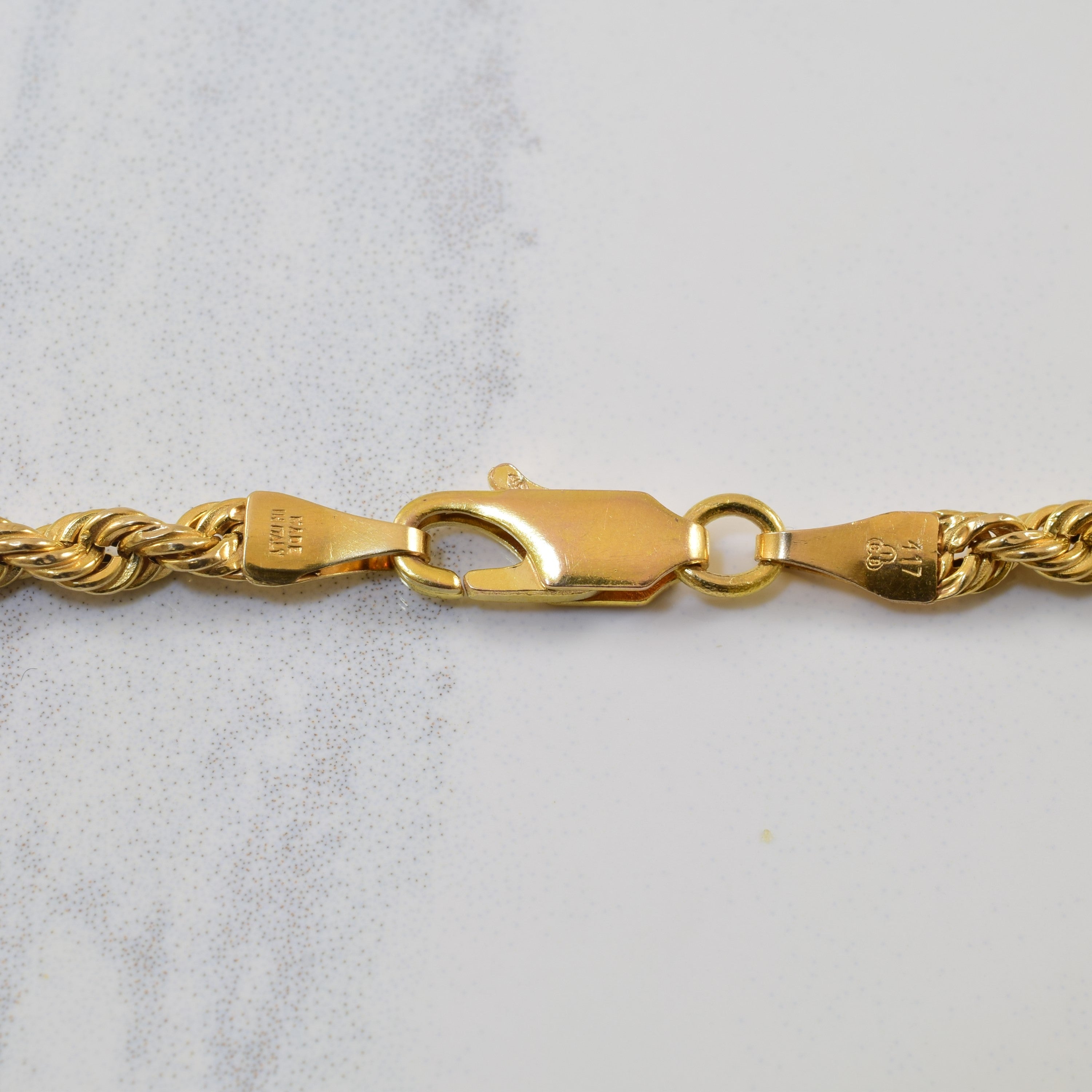 10k Yellow Gold Rope Chain | 30" |