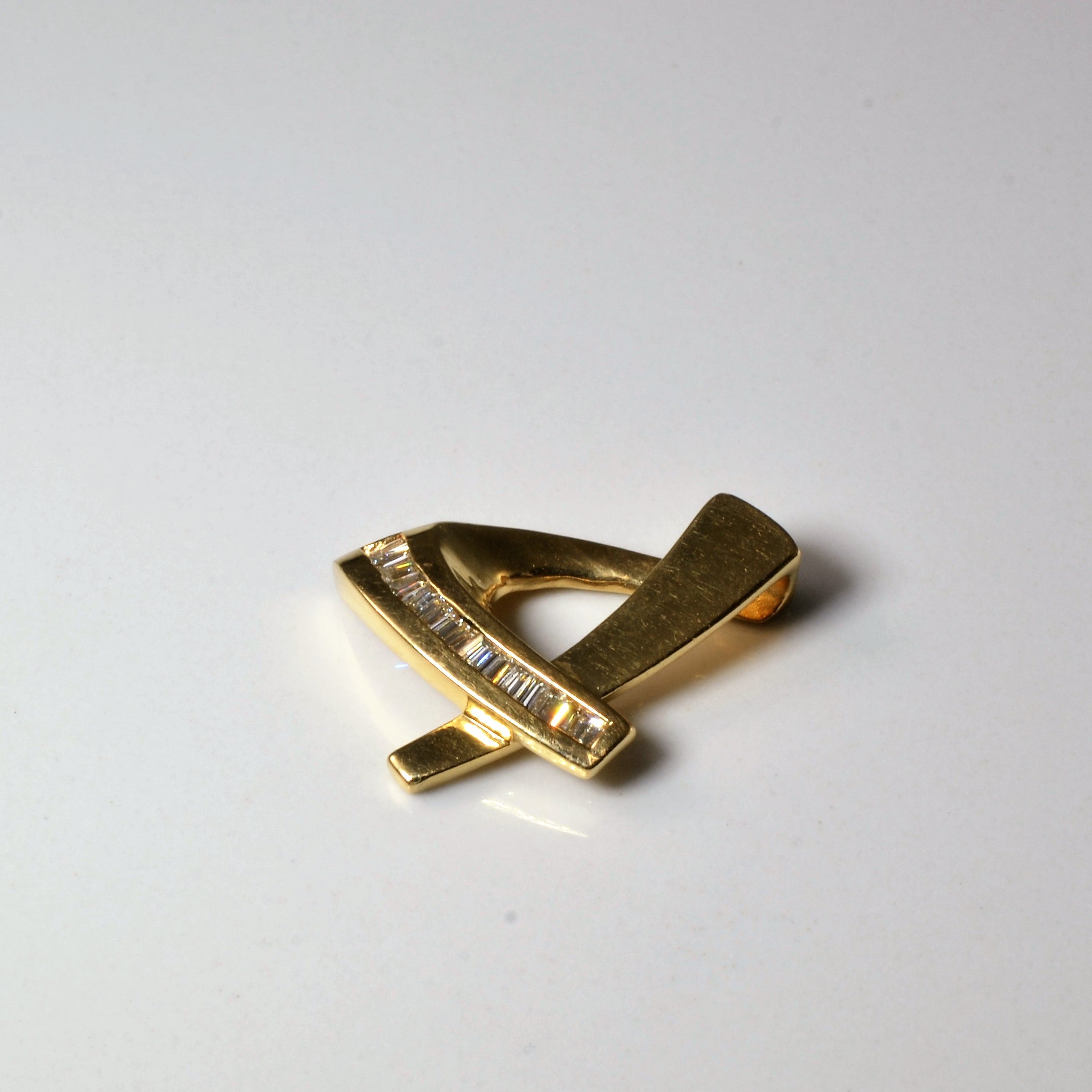 Channel Set Baguette Diamond Pendant | 0.17ctw |